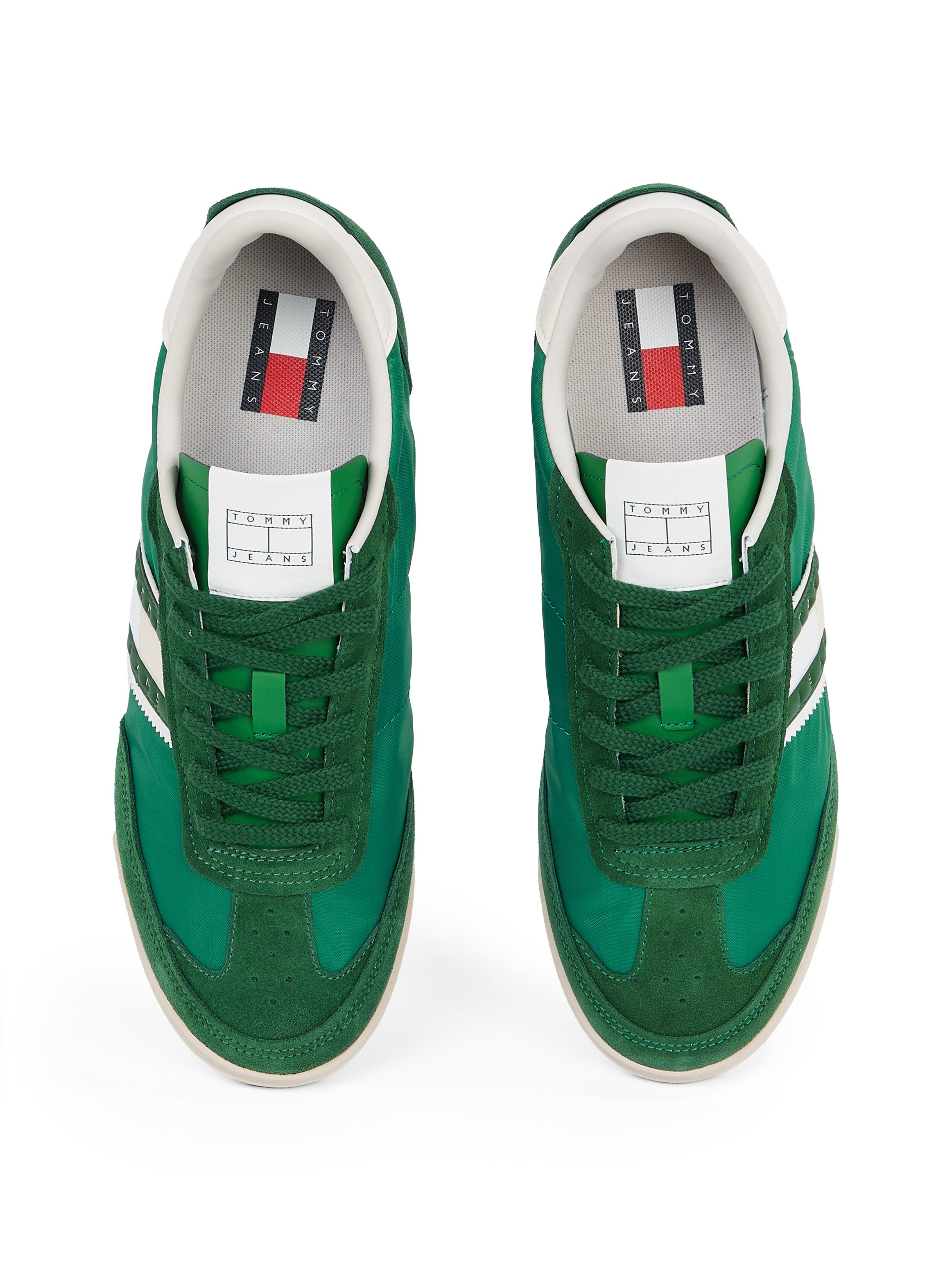 TOMMY JEANS Sneakers TJM RETRO RUNNER CLEATED , vrijetijdsschoen, lage schoen, veterschoen met contrastafwerking