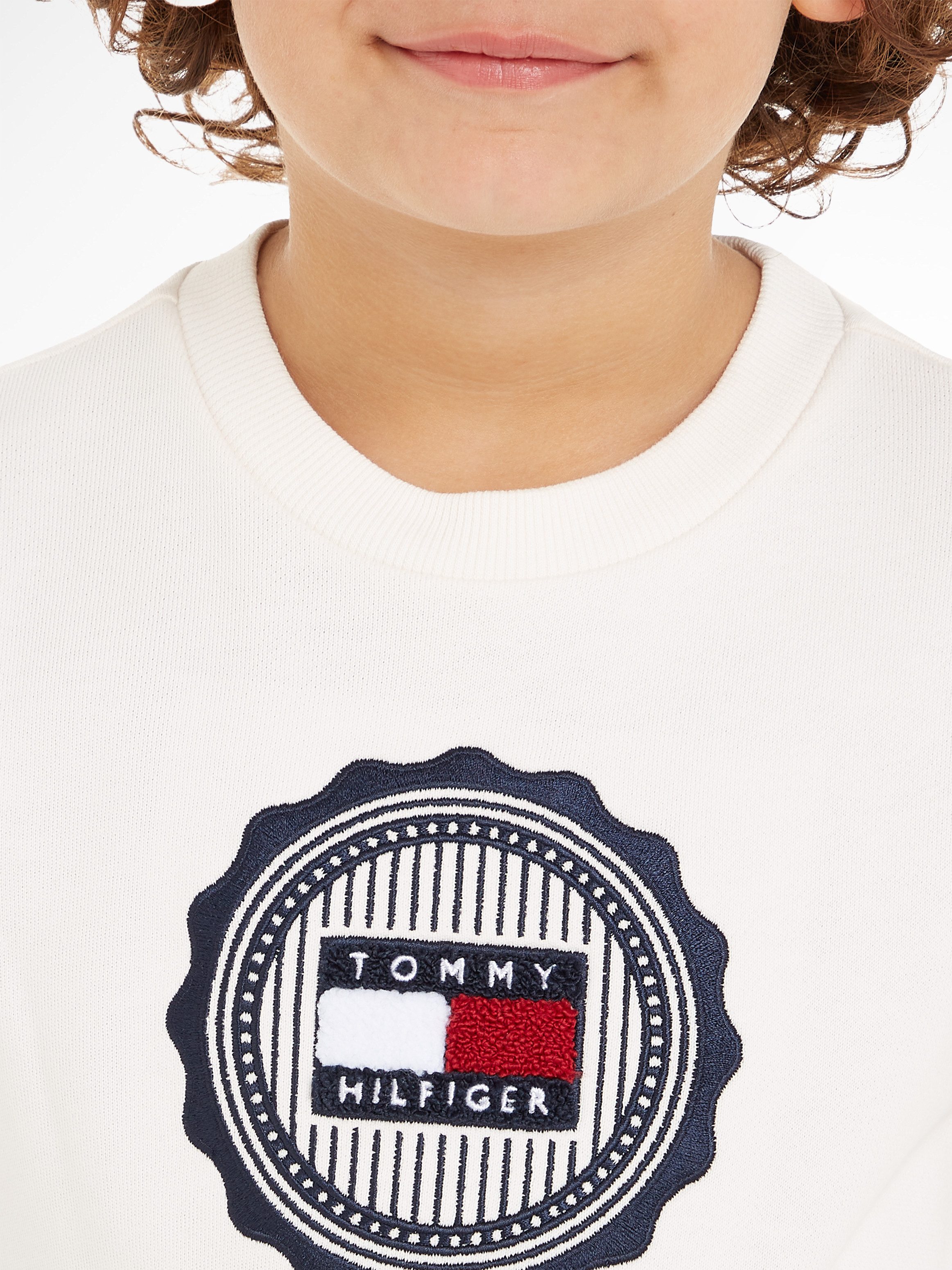 Tommy Hilfiger Sweatshirt STAMP EMBROIDERY REG SWEATSHIRT Kinderen tot 16 jaar met logopatch