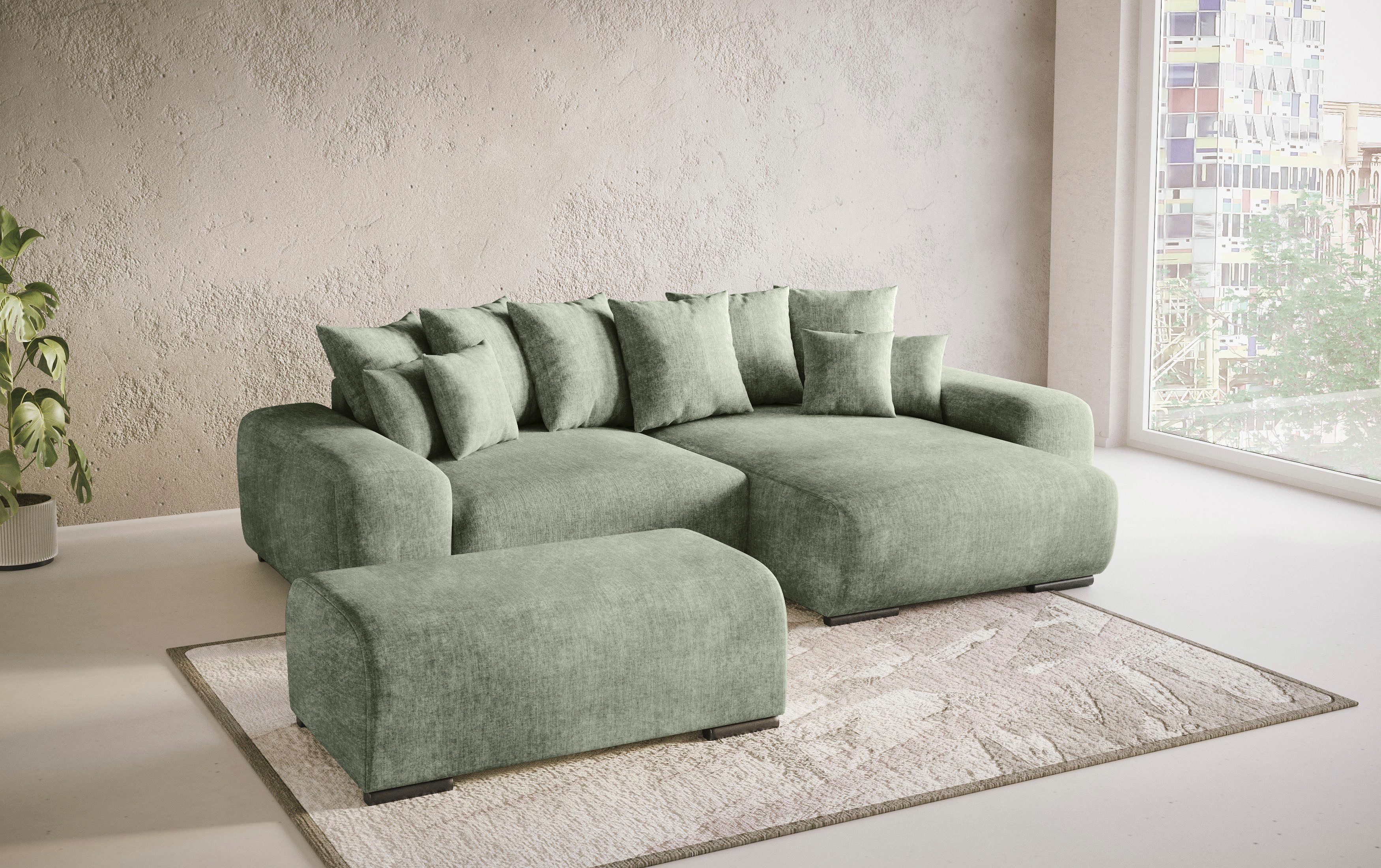 Mr. Couch Hoekbank Sundance II Doorlopende slaper met EasyBett-slaapfunctie, bedlade