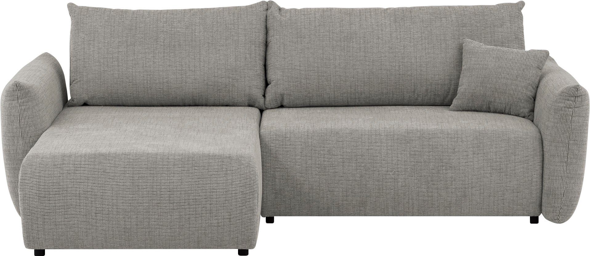 INOSIGN Hoekbank MAVAS bedbank met bedkist, L-model, ca. 257/127 cm (ligoppervlak 212/145 cm), ribfluweel, chenille, structuur