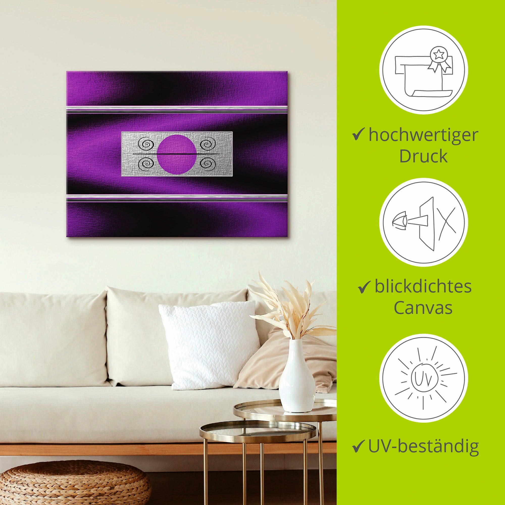 Artland Artprint op linnen Abstract I gespannen op een spieraam