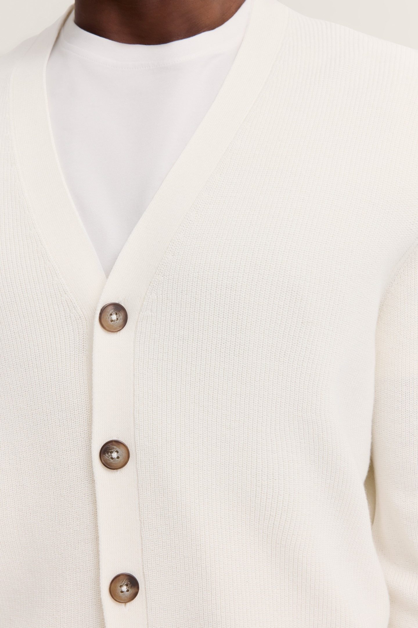 Bugatti Cardigan Regular fit met v-hals en ribstructuur