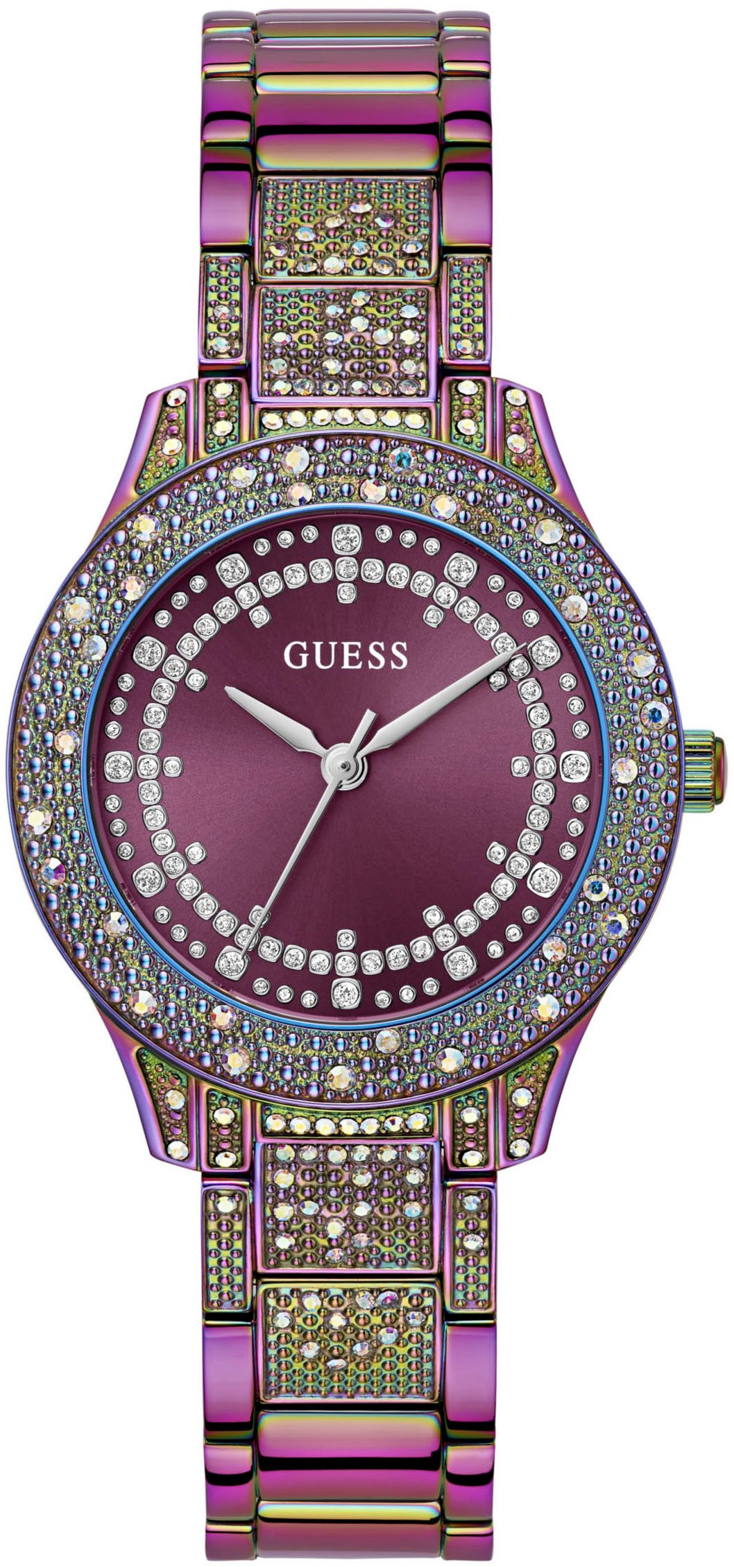 Guess Kwartshorloge Shooting star Horloge, dameshorloge, kristallen, mineraalglas, stalen band