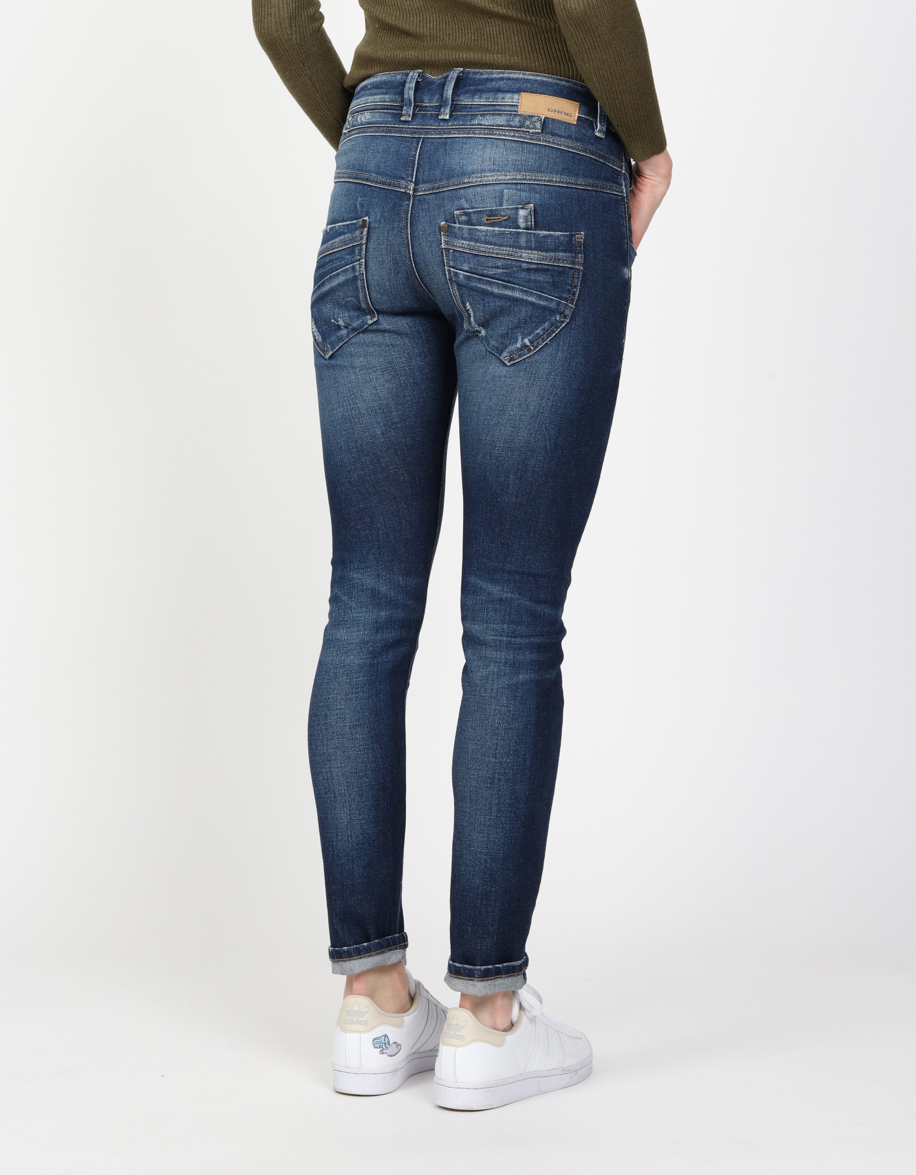 GANG Slim fit jeans 94Marge met bijzondere 4-knoopssluiting