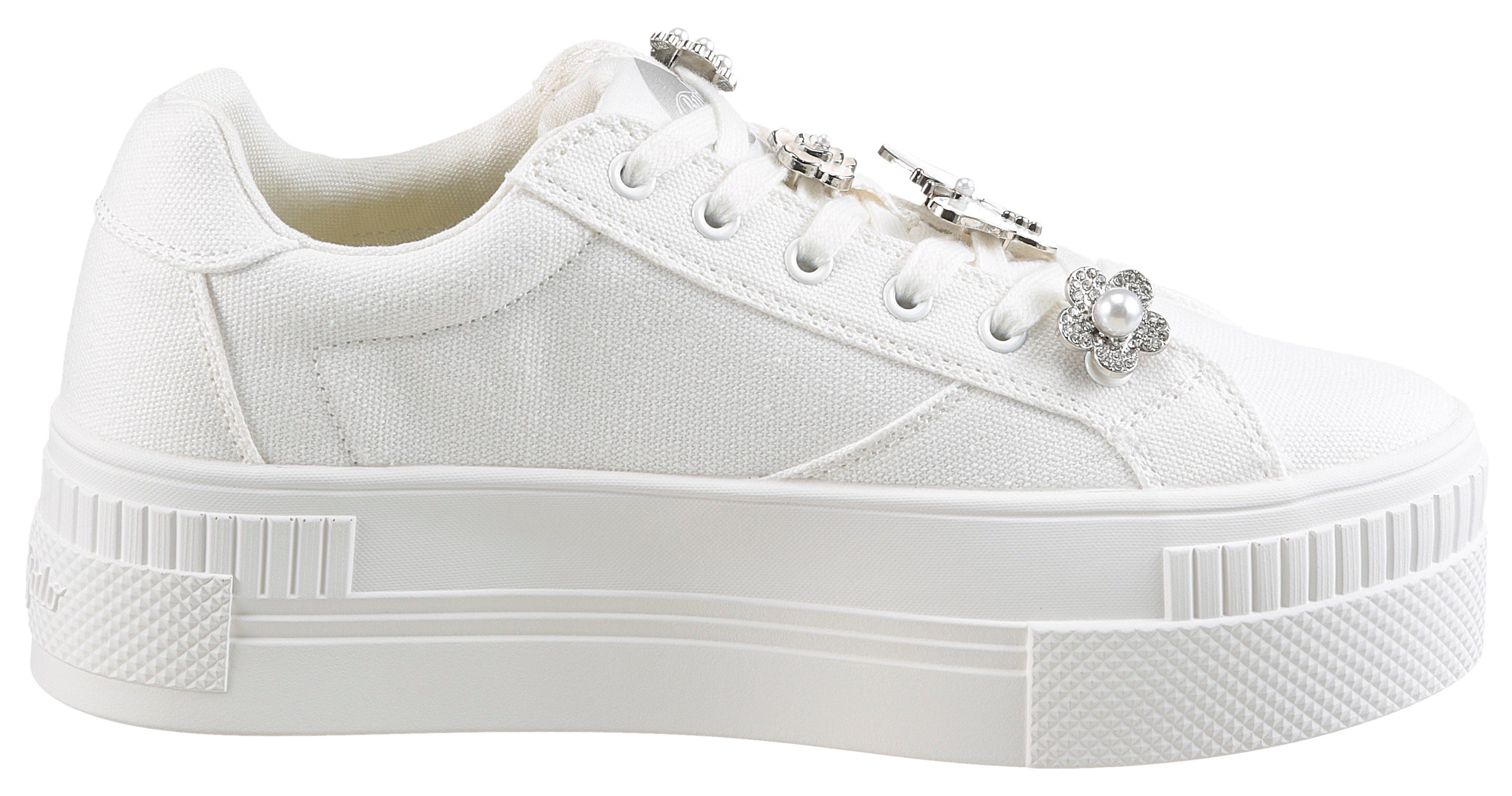 Buffalo Plateausneakers PAIRED ICE , veterschoen, vrijetijdssneaker, lage schoen met sieraandeel