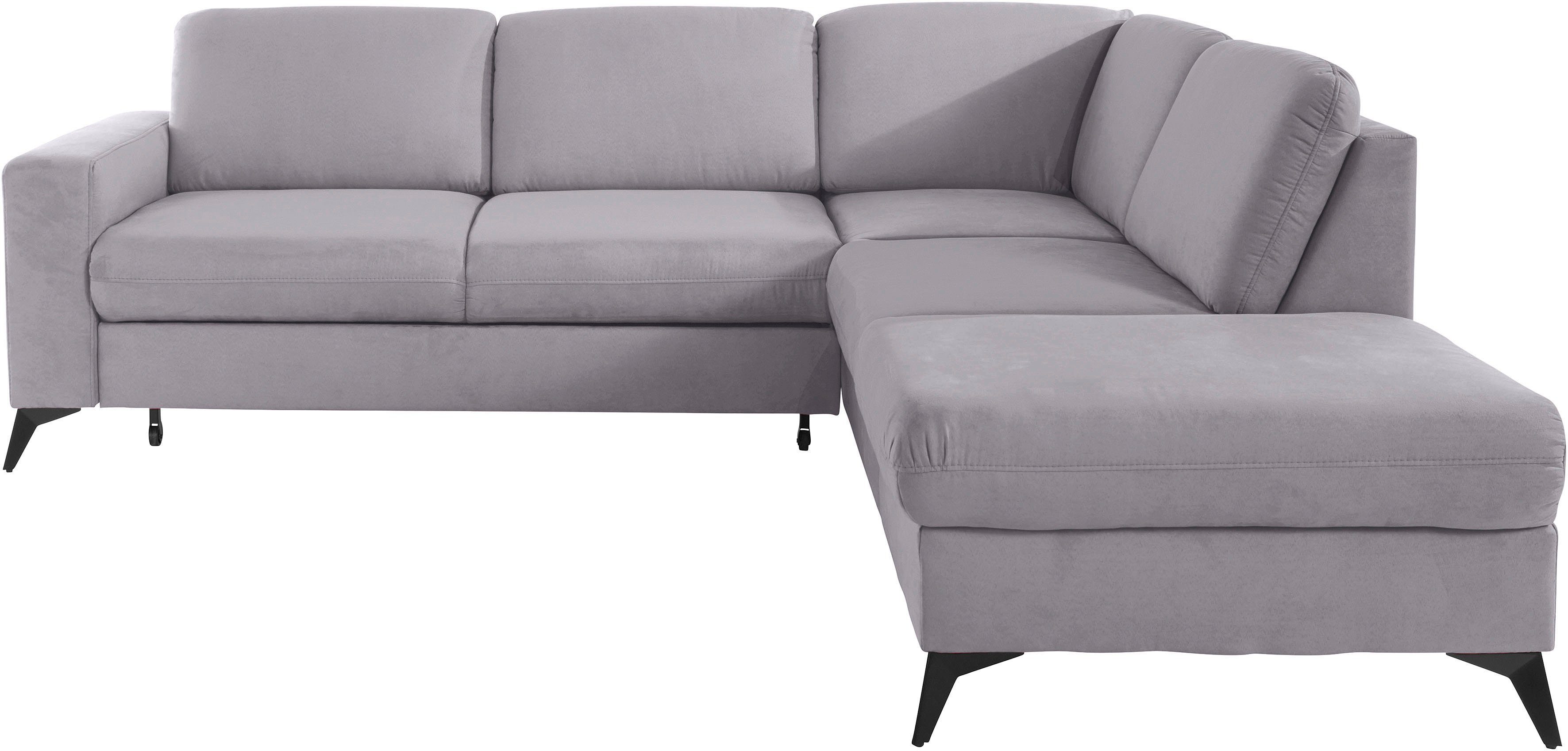 Places of Style Hoekbank Lolland L-vorm Naar keuze met slaapfunctie en bergruimte, ook met afwasbare bekleding