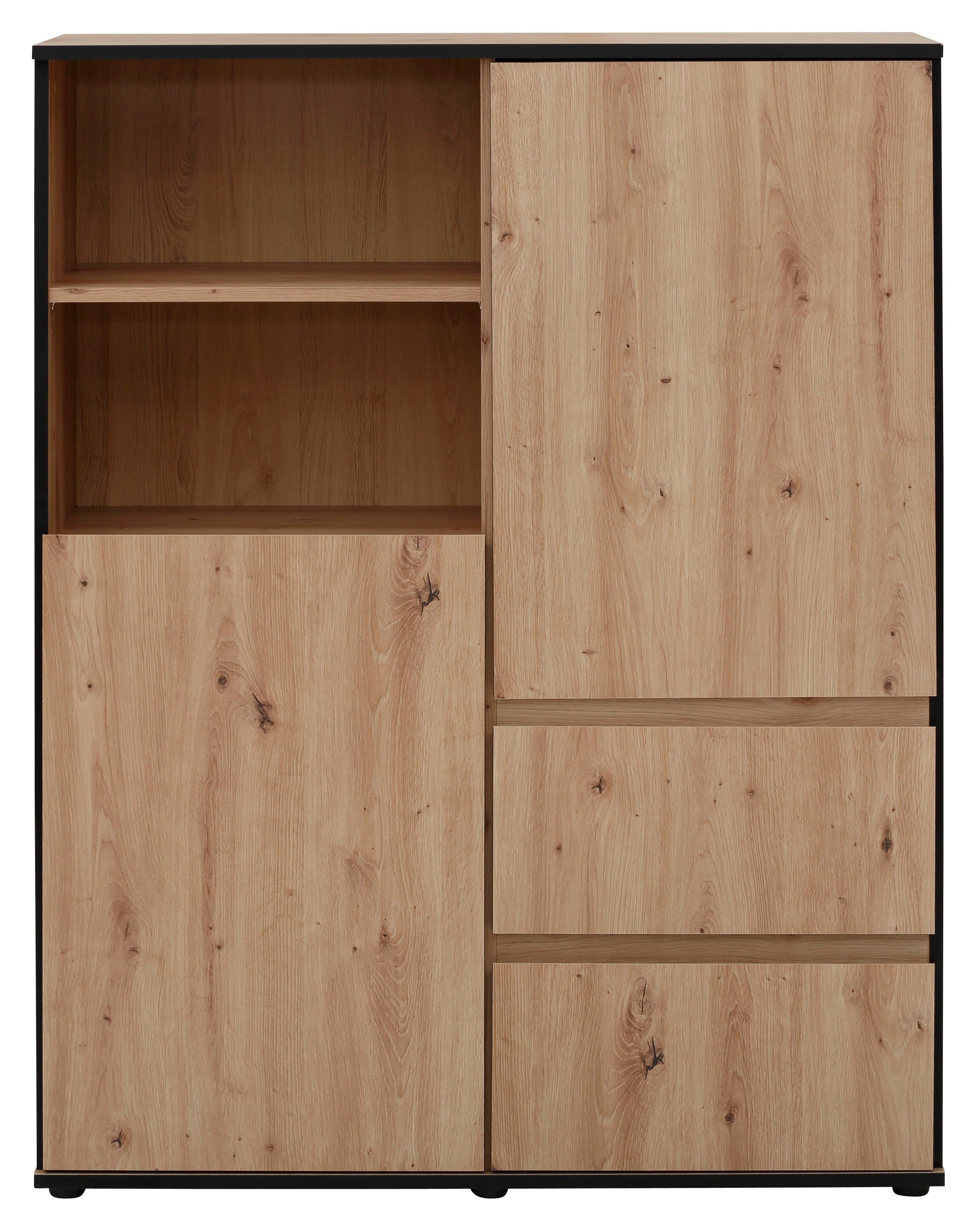HELA Highboard Ariana met schuinverwerkte verzonken grepen, breedte 100 cm