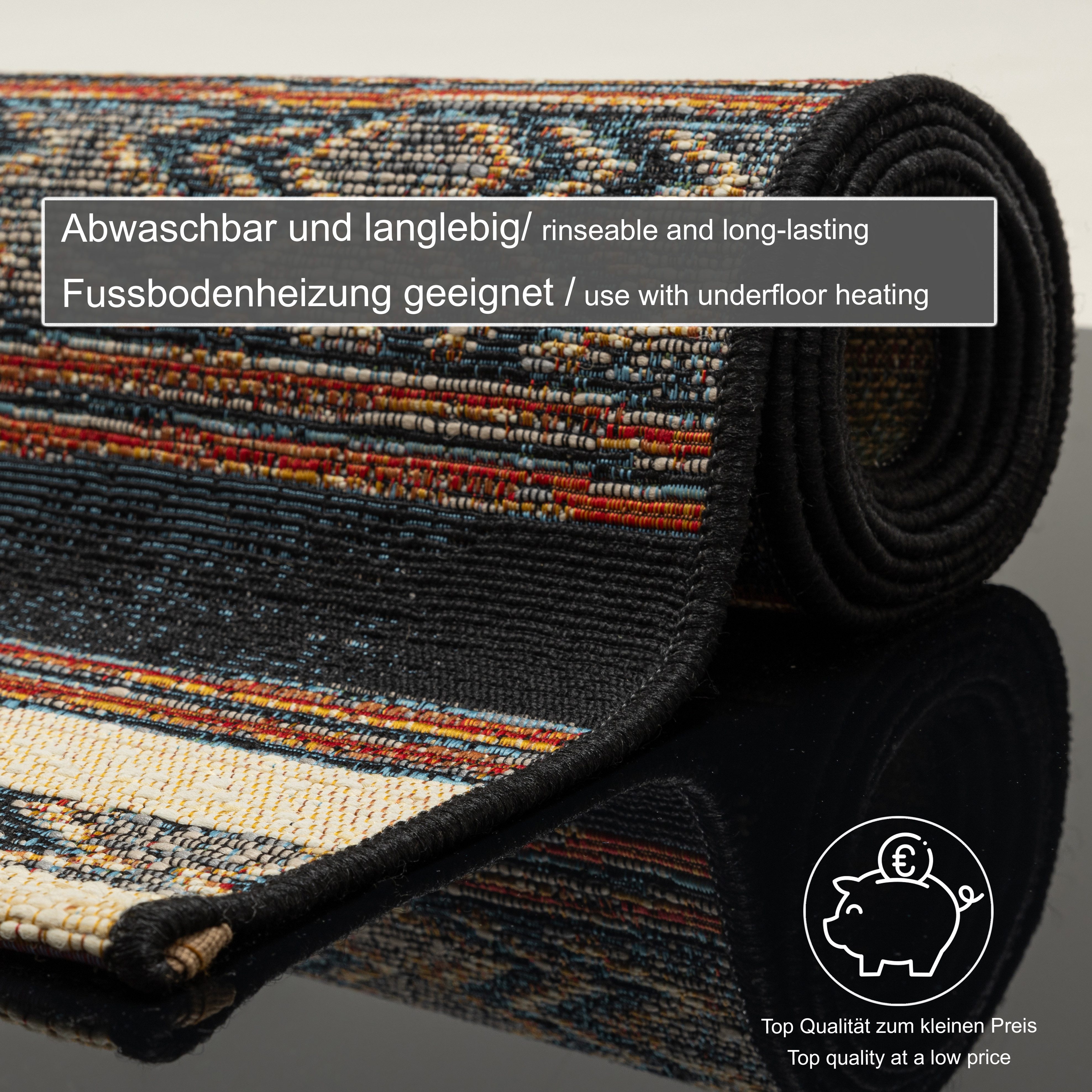 Gino Falcone Vloerkleed Outdoor-Africa 41 Platweefsel, geschikt voor binnen en buiten, woonkamer