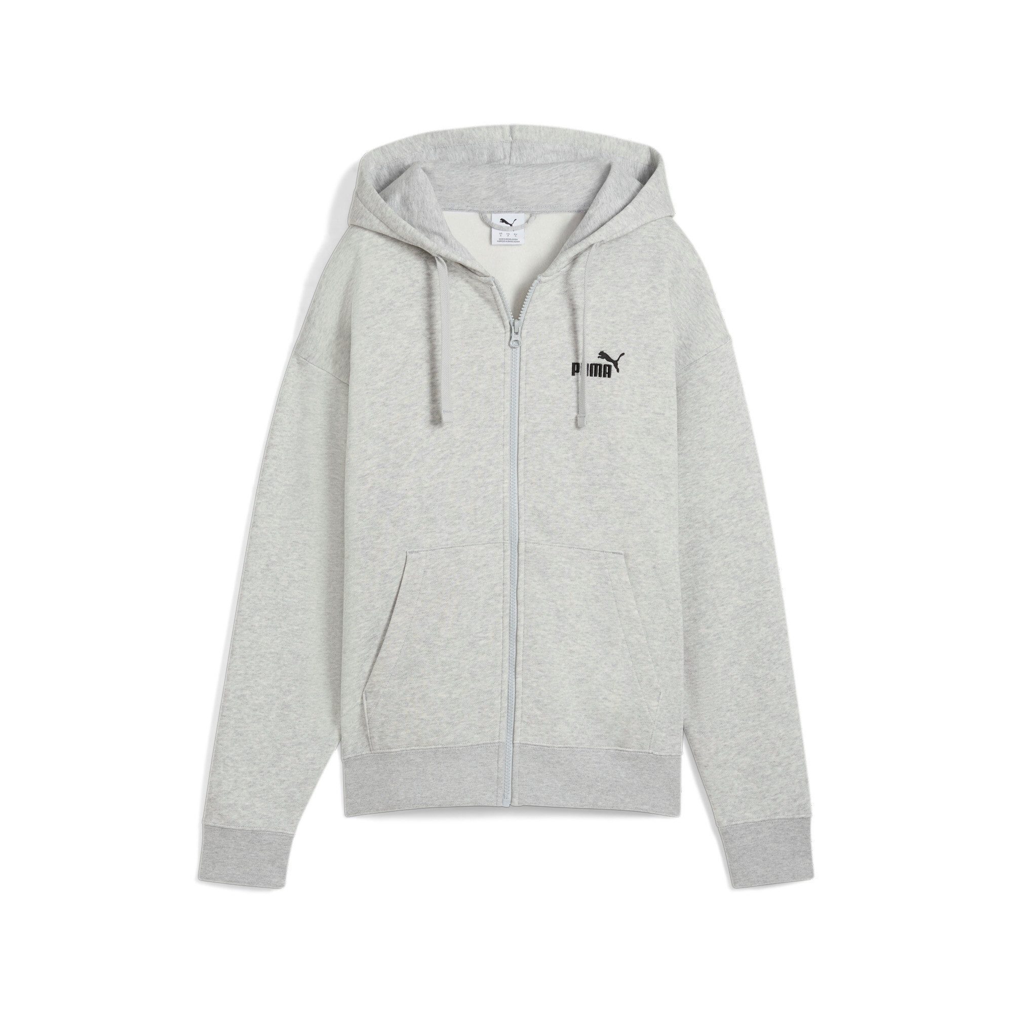 PUMA Hoodie ESS SMALL NO. 1 LOGO COMFORT FULL-ZIP HOODIE FL dames truien met capuchon maat XL grijs