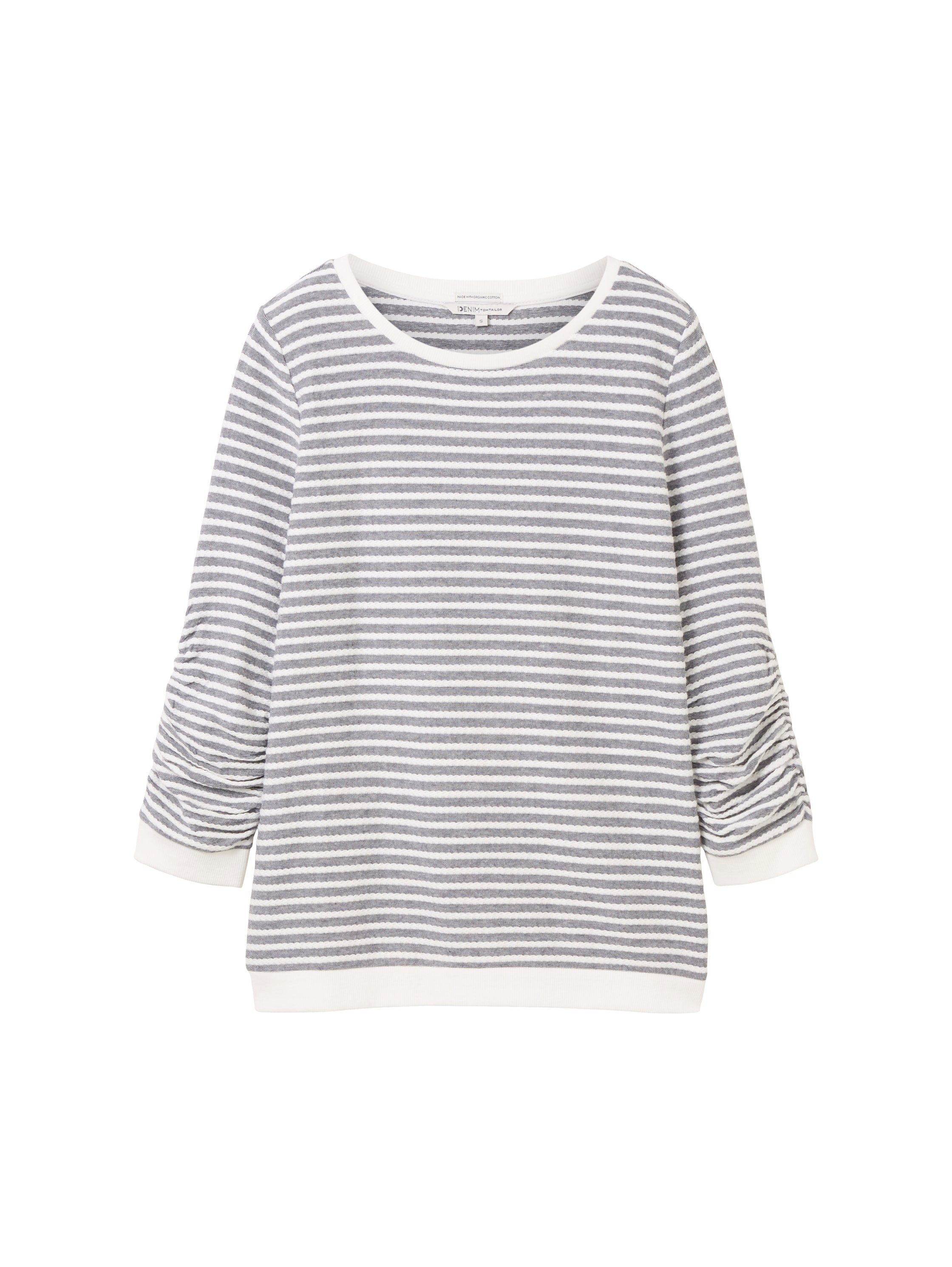 Tom Tailor Denim Sweatshirt met gestructureerde strepen