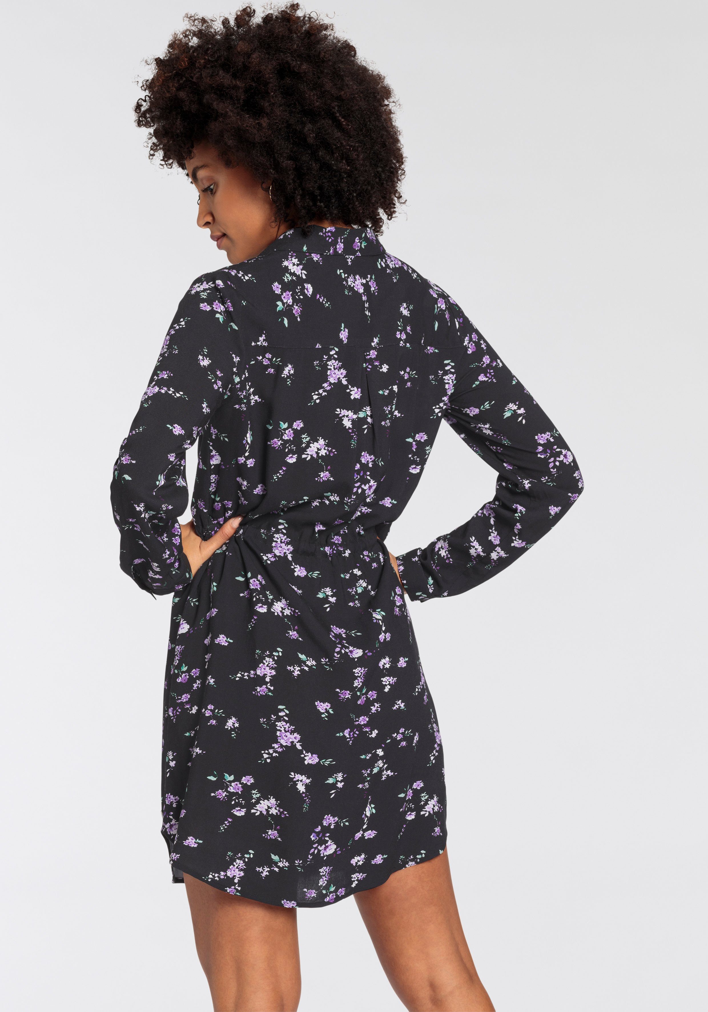 Tamaris Jurk met overhemdkraag met bloemmotief - nieuwe collectie