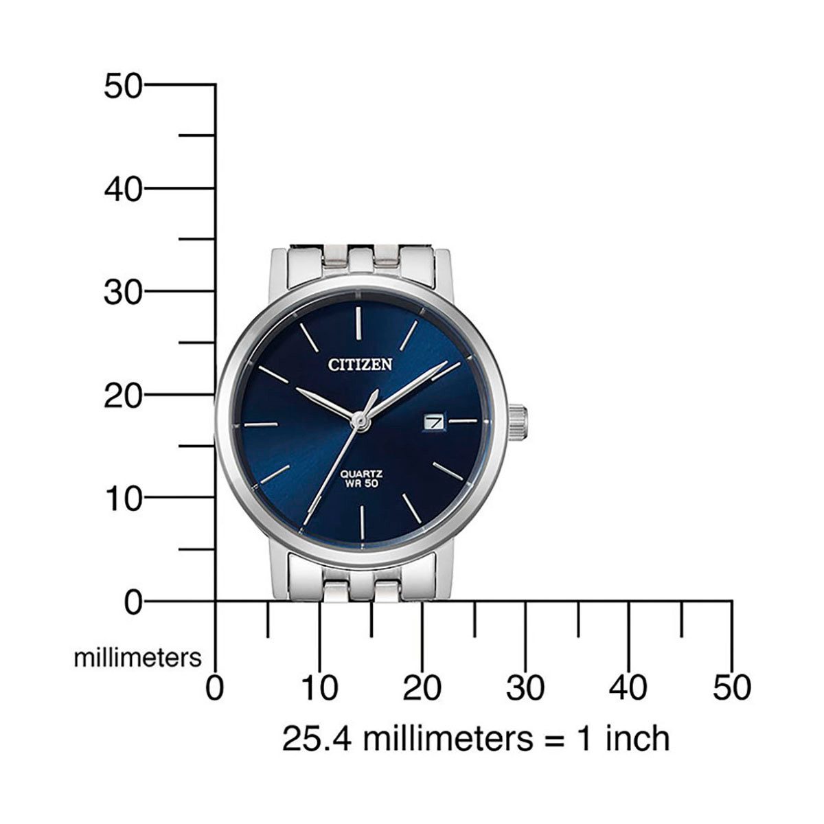 Citizen Kwartshorloge EU6090-54L Polshorloge, dameshorloge, roestvrijstalen band, datum