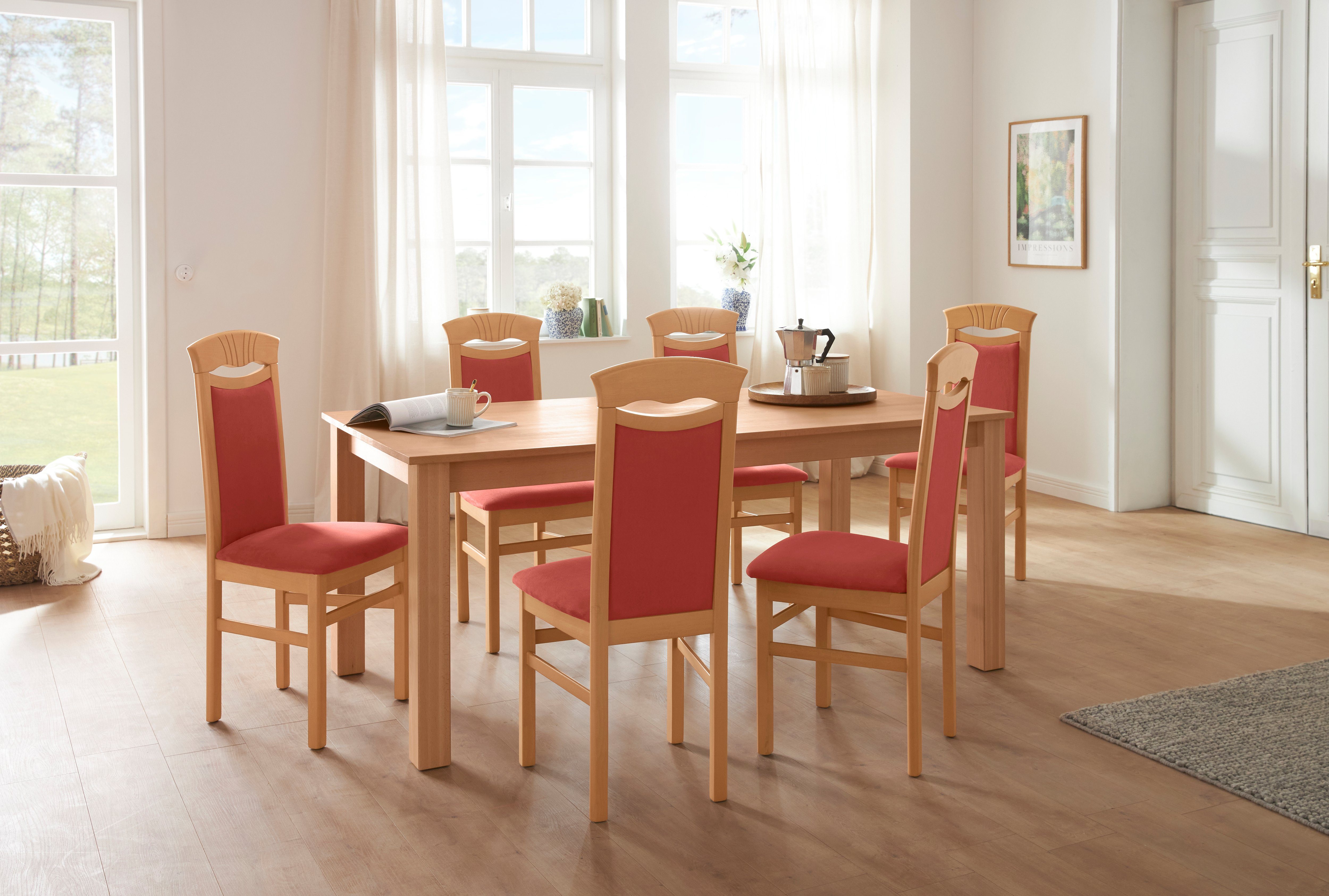 Home affaire Eethoek Luisa + Franz set Massief beukenhout (set, 7-delig)
