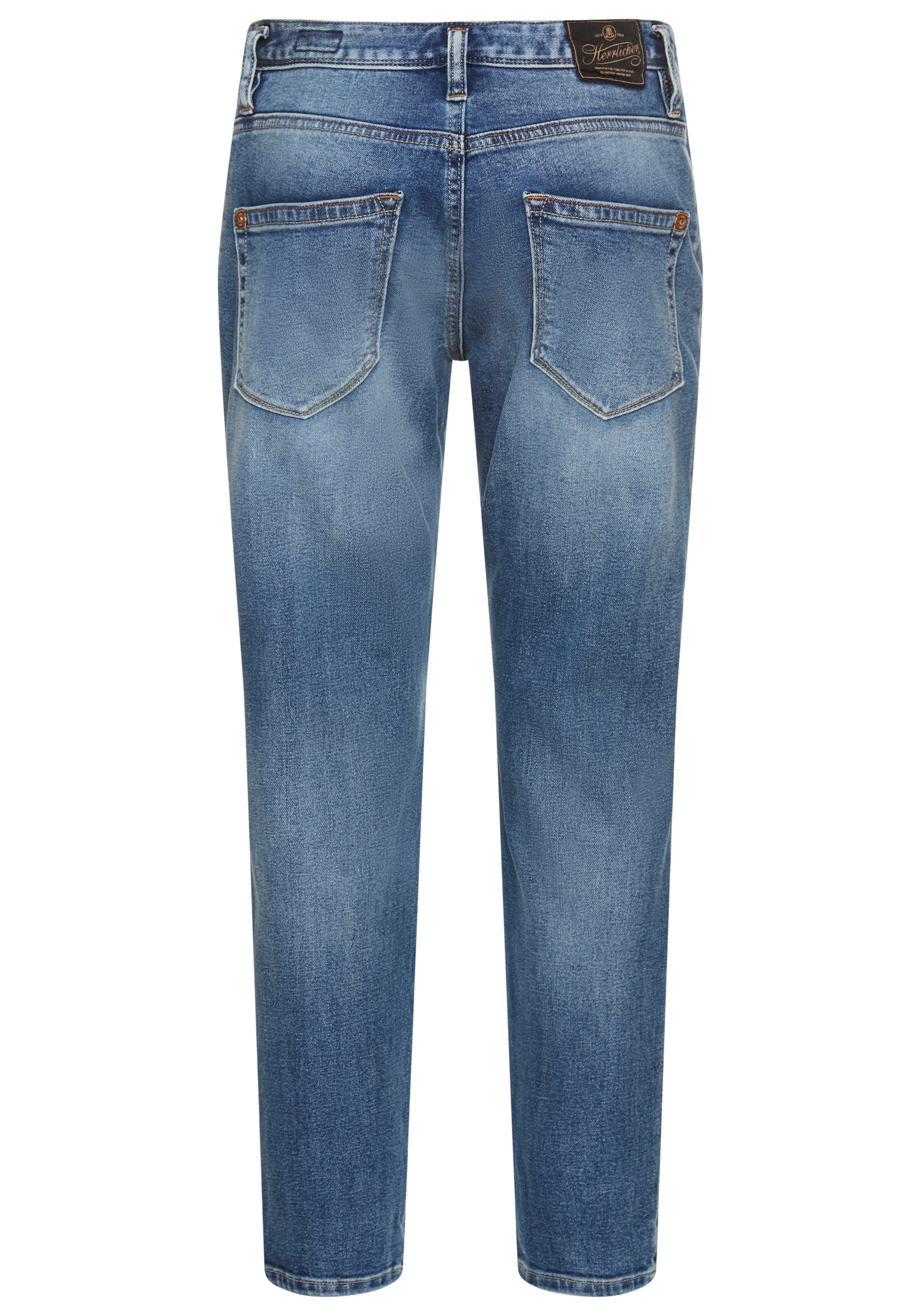 Herrlicher 7/8 jeans Shyra Cropped Denim Comfort met half blinde knoopsluiting