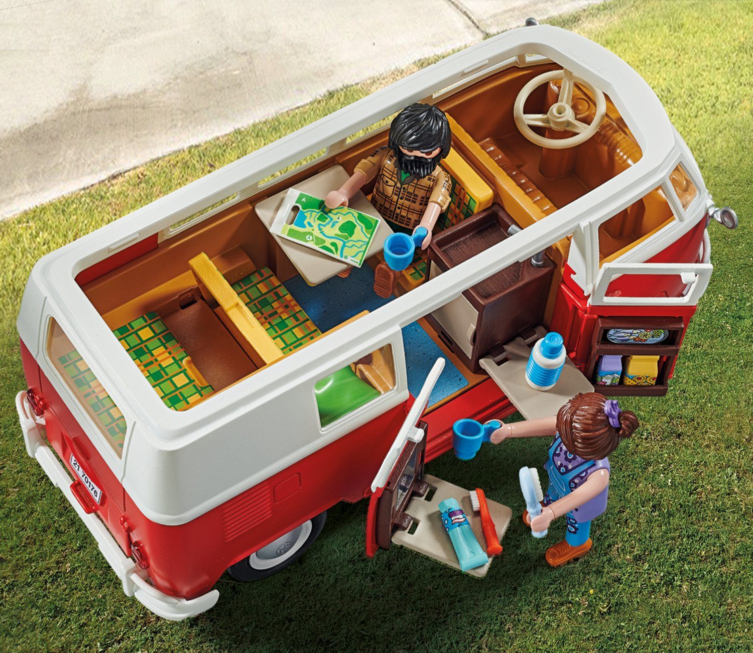 Playmobil® Constructie-speelset Volkswagen T1 campingbus (70176) VW licentie (74-delig)