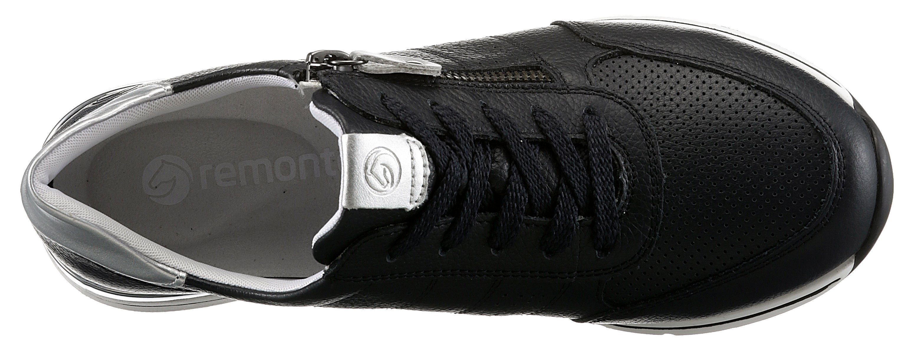 Remonte Sneakers met sleehak met gepolsterde voetbed, vrijetijdsschoen, lage schoen, veterschoen