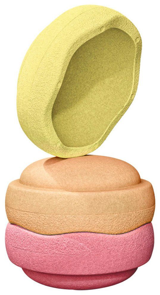 Stapelstein Balancetrainer Original warm pastel 180 g licht en tot 180 kg belastbaar (set, 3-delig)