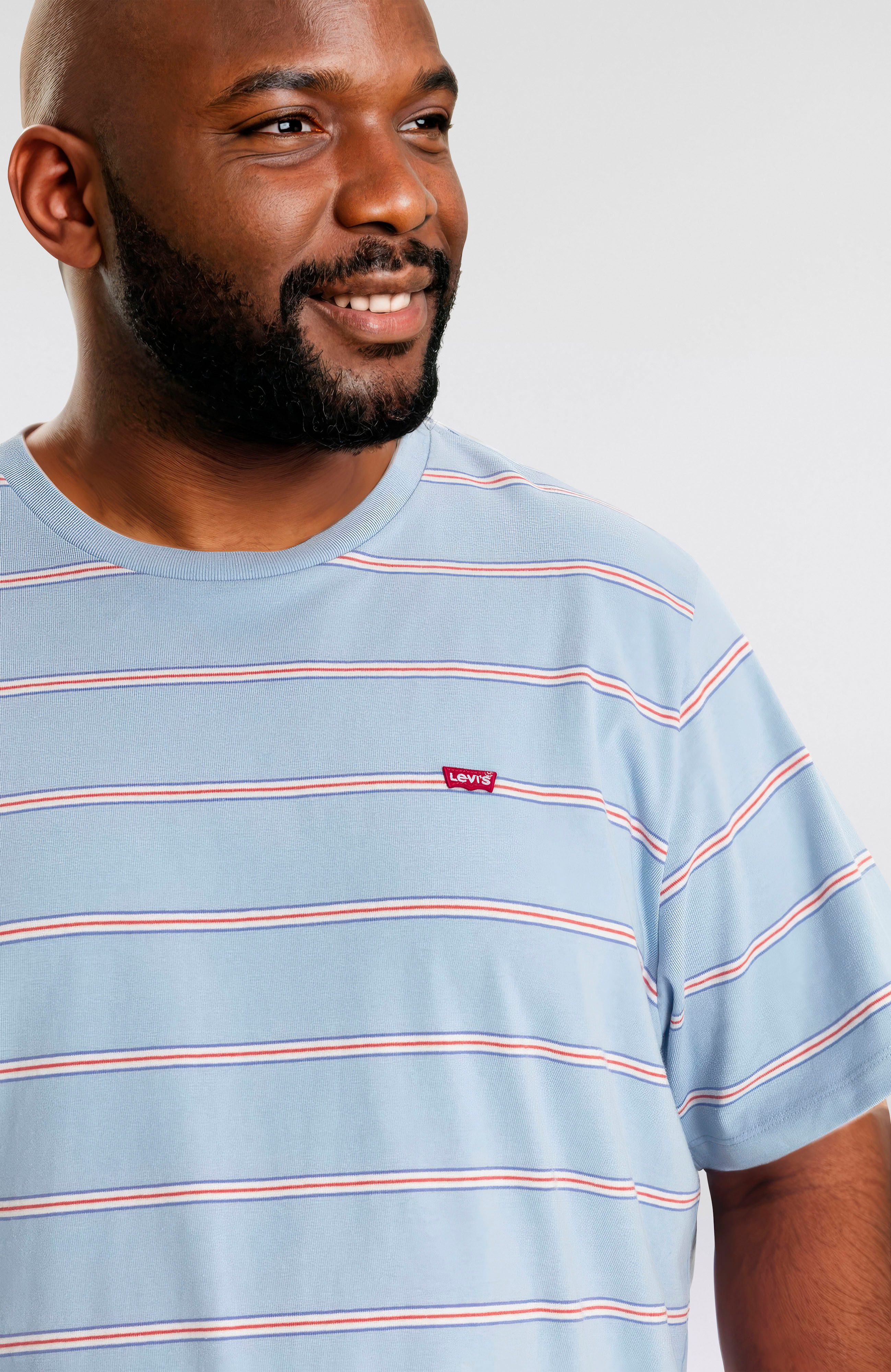 Levi's Plus Levi's Plus Shirt met ronde hals BIG ORIGINAL HM TEE met een gestreept design