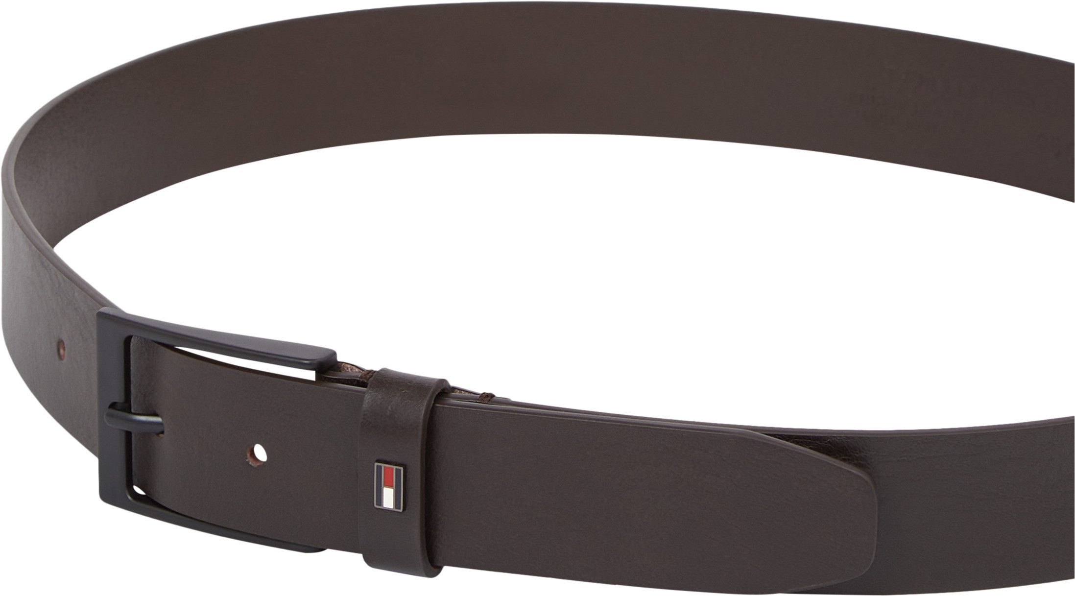 Tommy Hilfiger Leren riem LAYTON 3.5 Metalen patch, eenvoudige doornsluiting