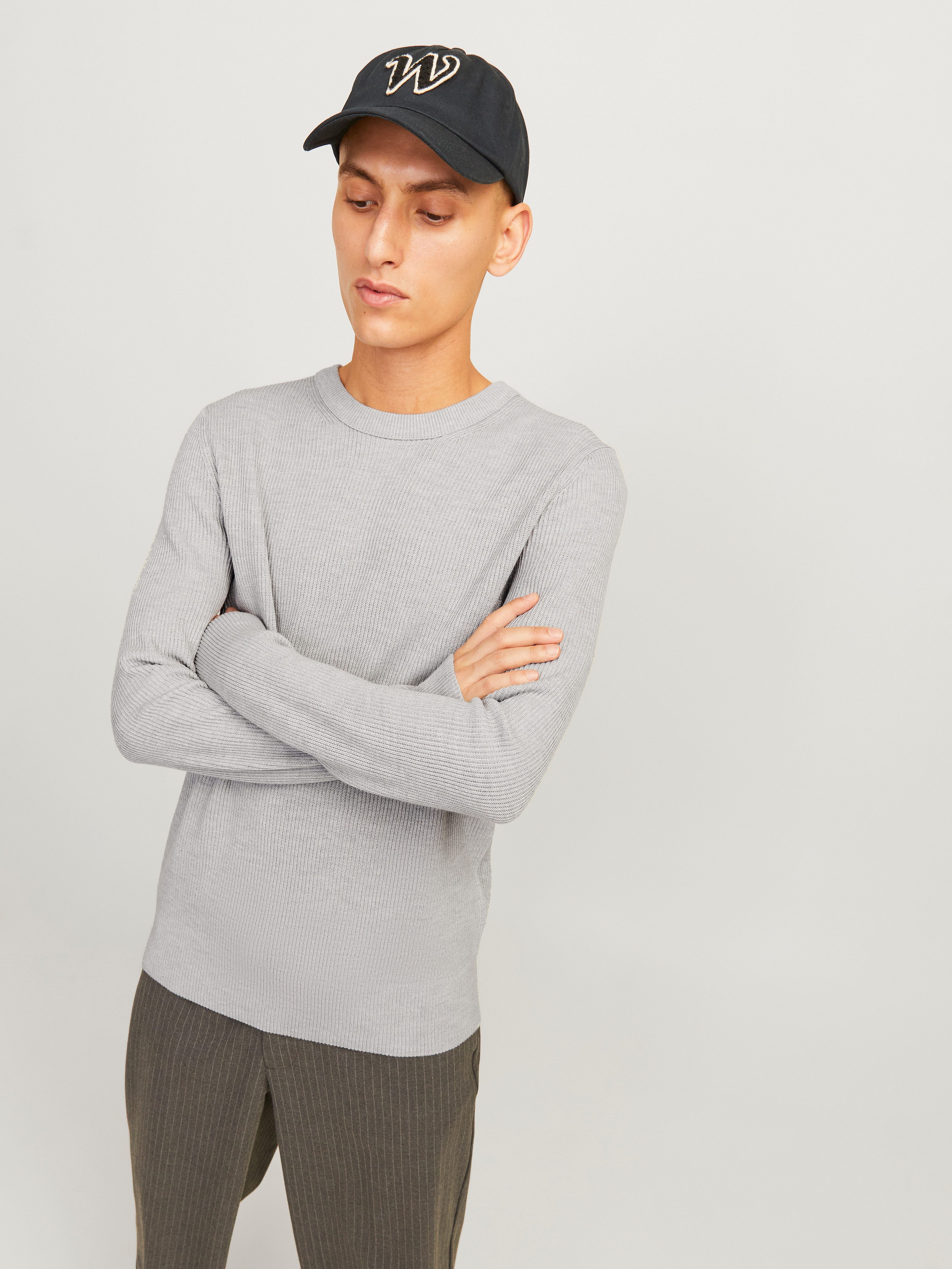 Jack & Jones Trui met ronde hals JJEPERFECT – Trui met onderhoudsvriendelijke kwaliteit structure fit