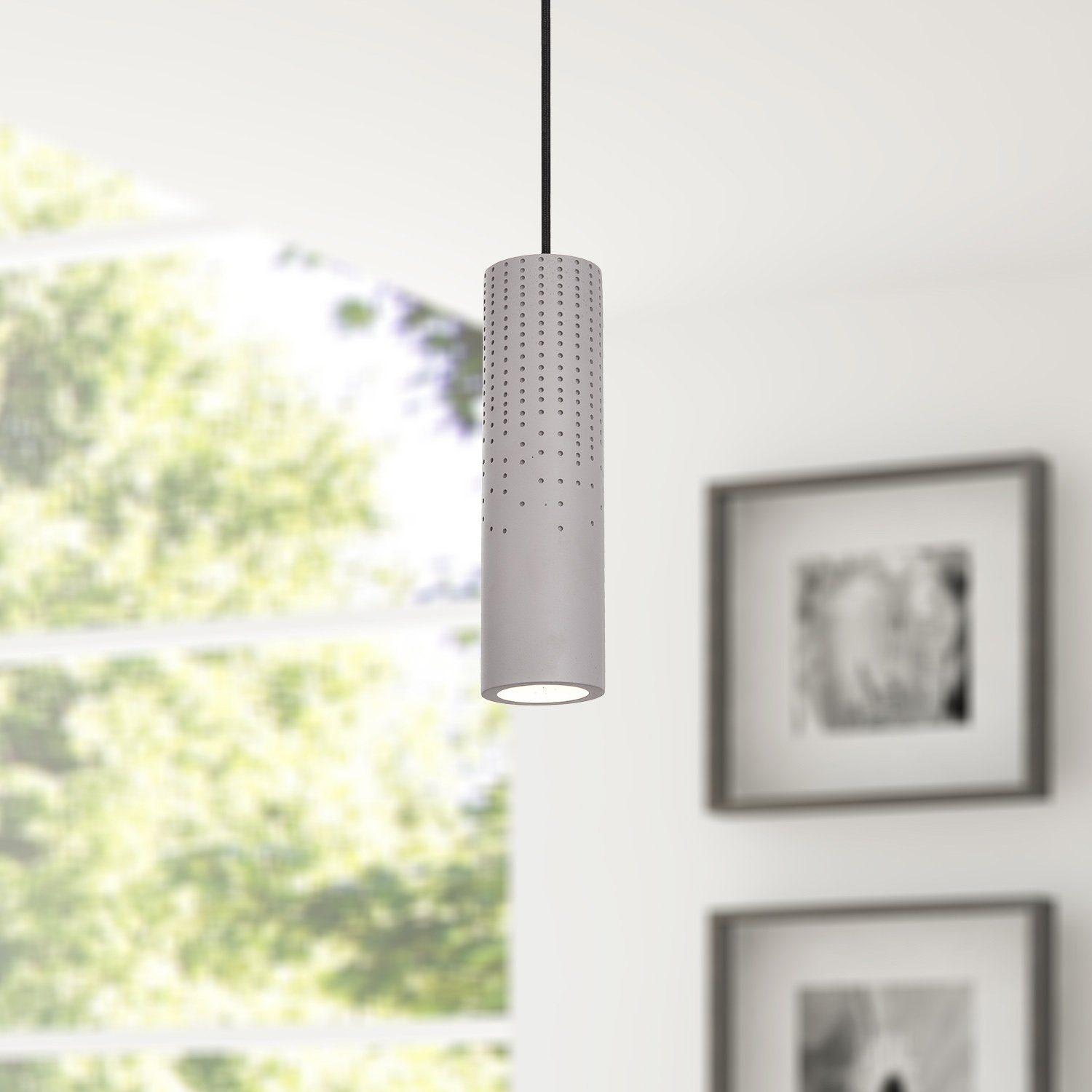 Paco Home Hanglamp BAROLL Led, GU10, lamp voor woonkamer eetkamer keuken, in hoogte verstelbaar