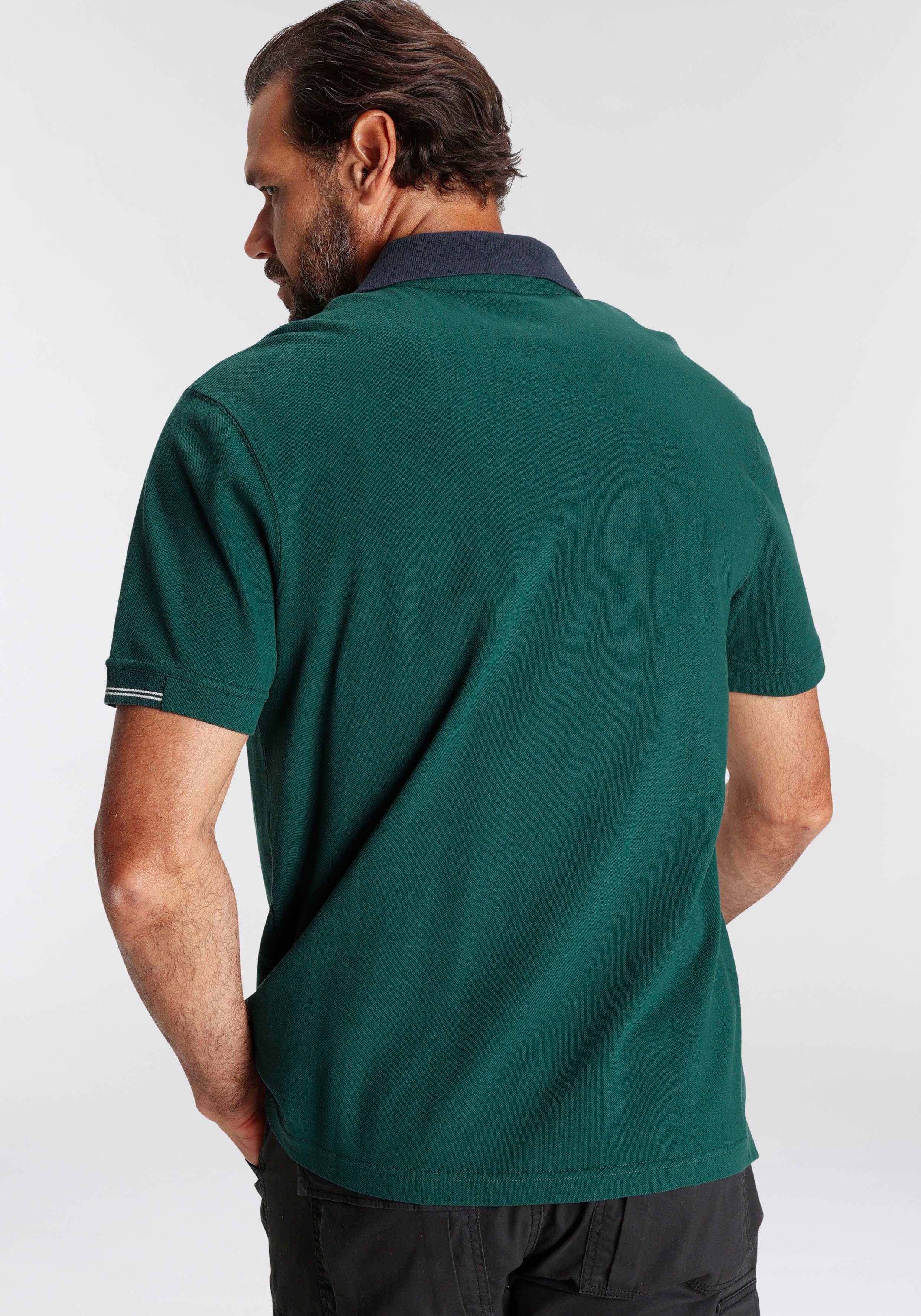 Man's World Poloshirt Korte mouwen, met print, borduursel en badge, polokraag