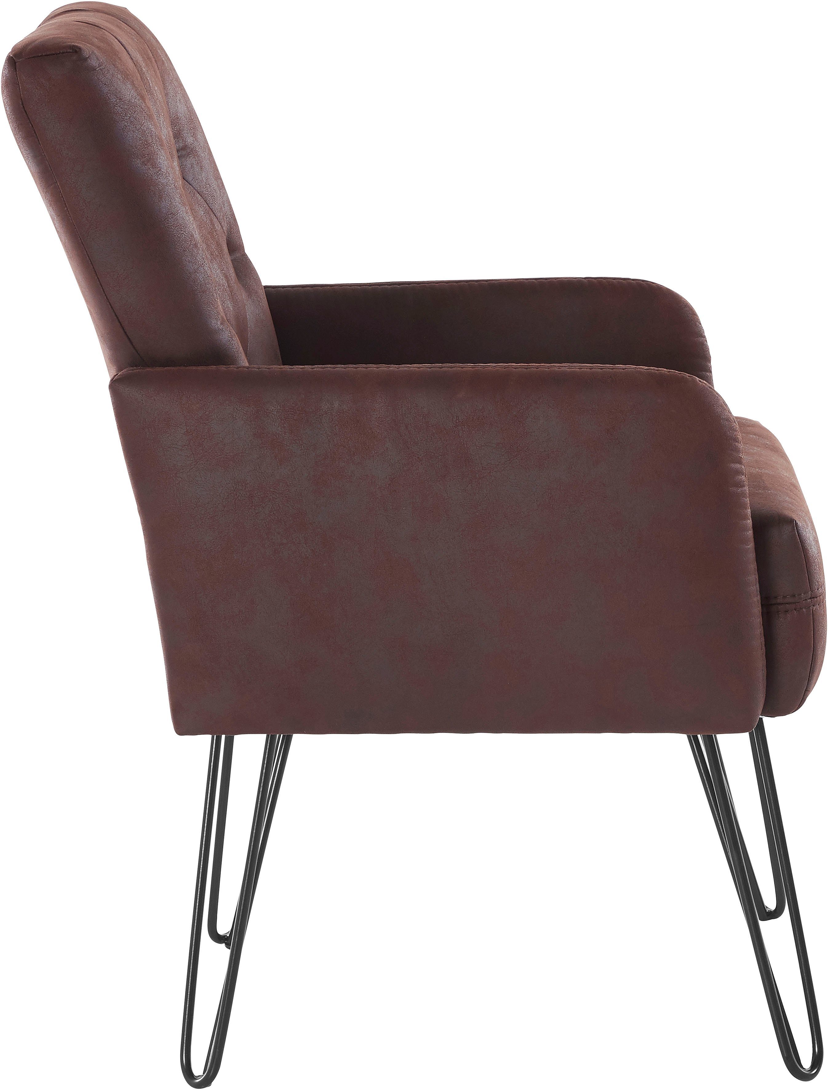 exxpo - sofa fashion Fauteuil Doppio, loungesessel met designonderstel, comfortabel en elegant
