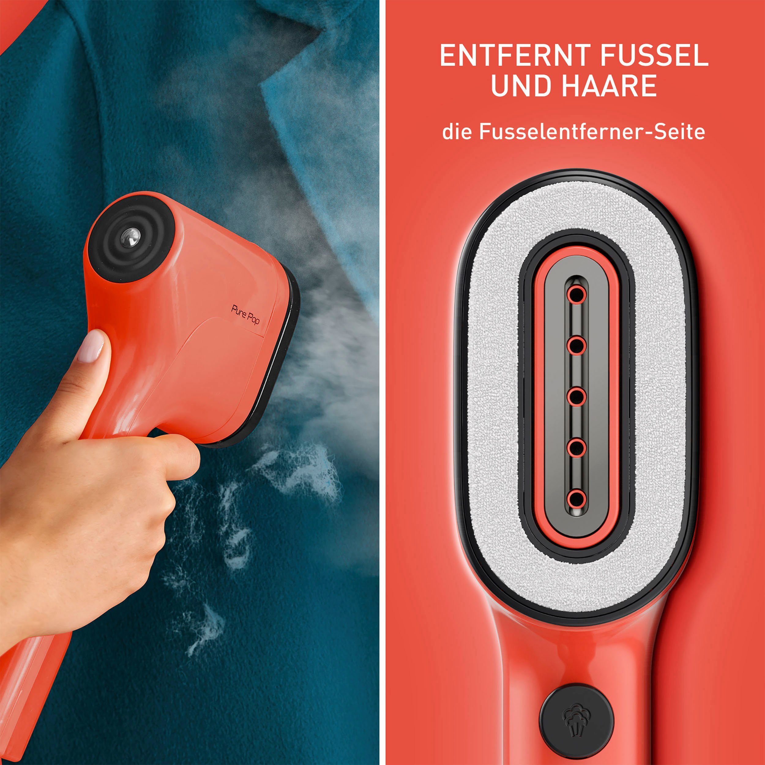 Tefal Stoomborstel Pure Pop verwijdert tot 99,99% van de virussen/bacteriën/kiemen