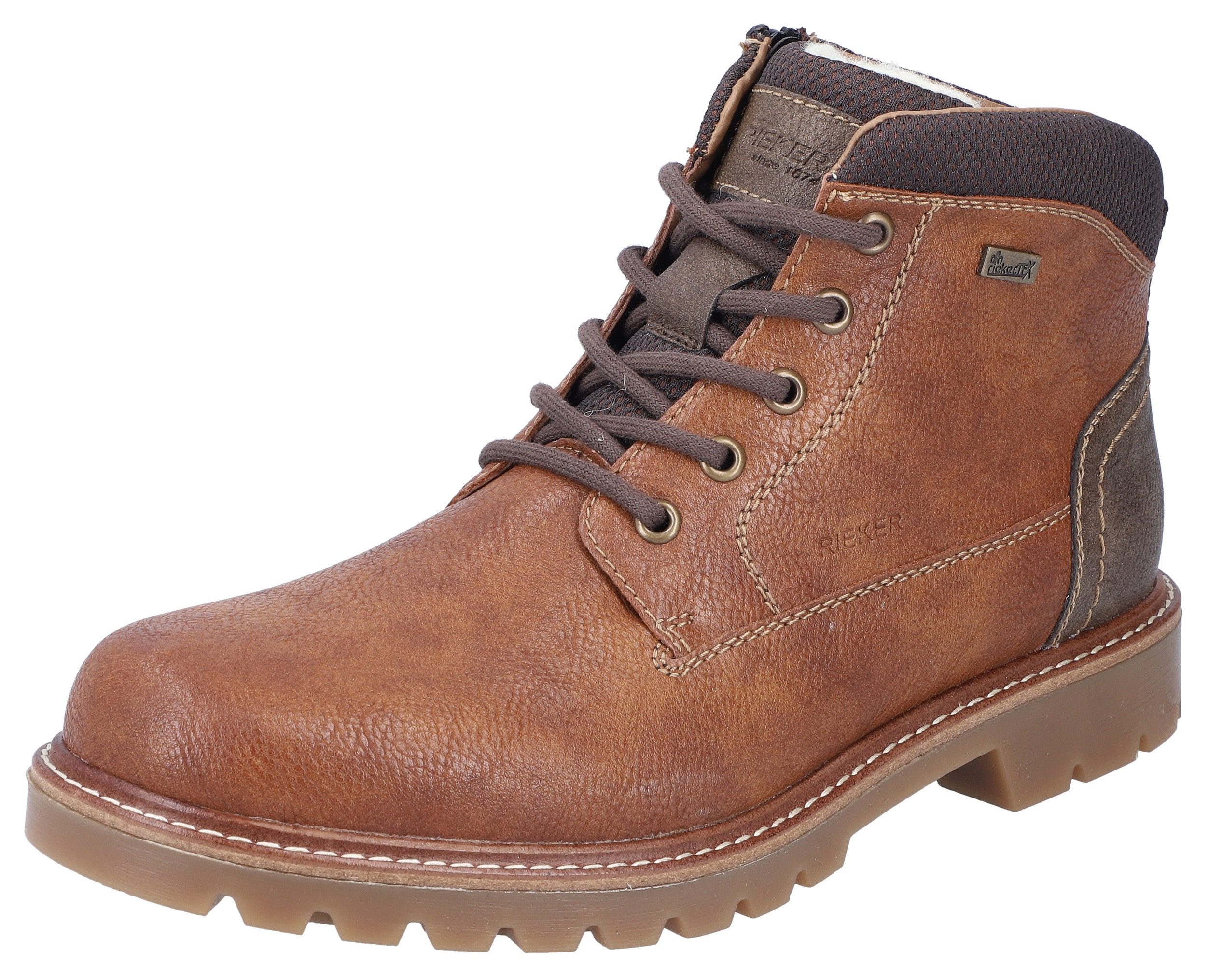 Rieker Winterlaarsjes worker boots, veterschoenen, trekkinglaarzen met riekertex-membraan heren boots & laarzen maat 41 EU bruin