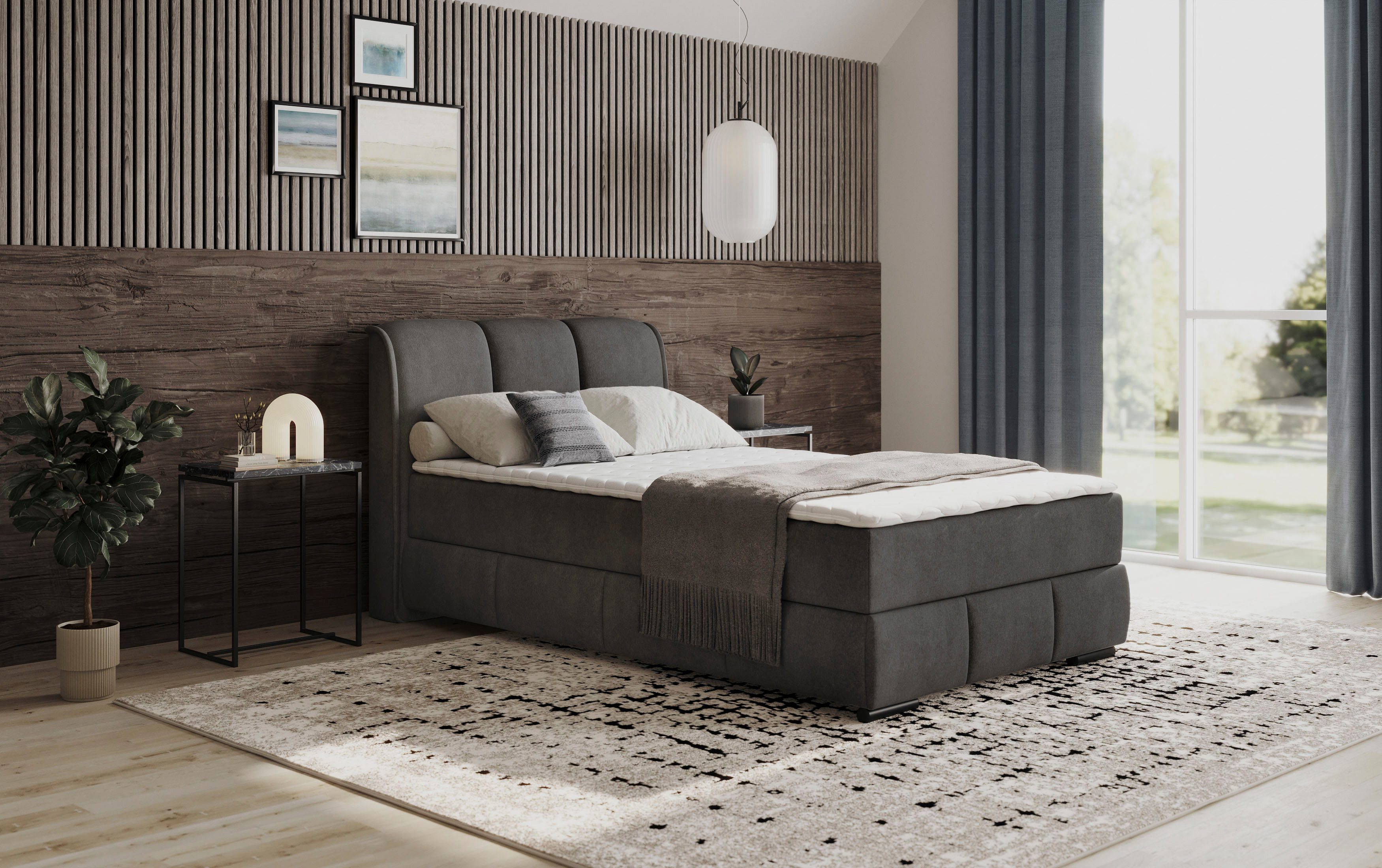 INOSIGN Boxspring Bethany met bedkist, incl. matras Topmatras en sierkussen, in verschillende hardheden beschikbaar