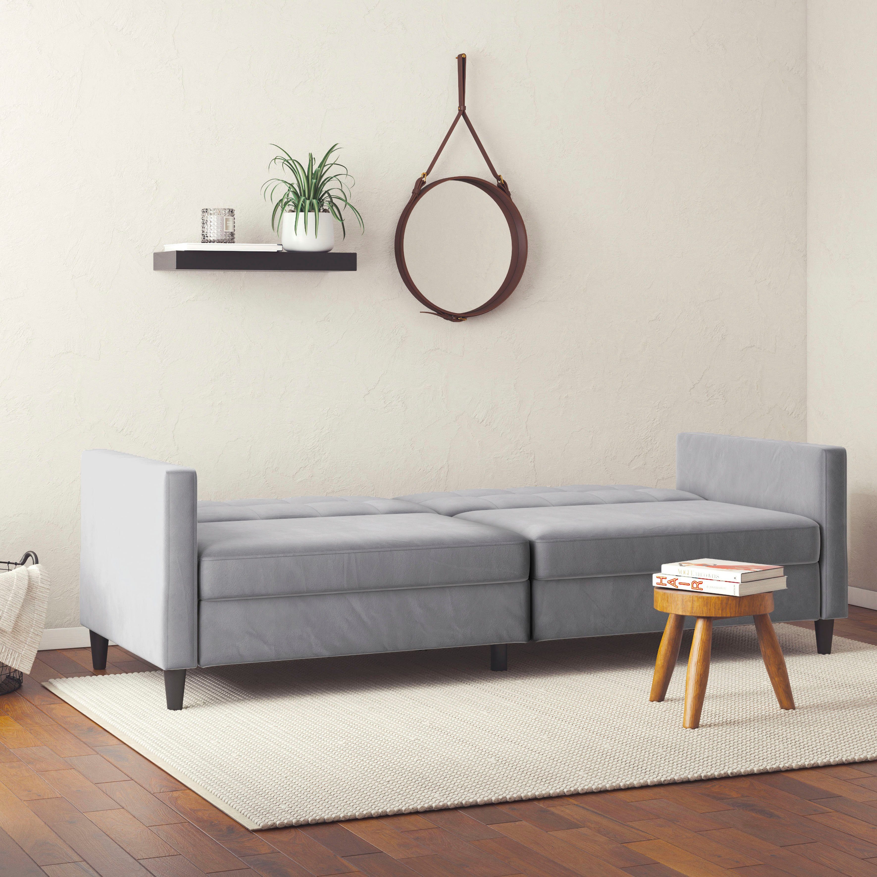 Dorel Home 3-zitsbank Hartford II Slaapfunctie, rugleuning 2-delig, 3-voudig verstelbaar, zithoogte 43 cm