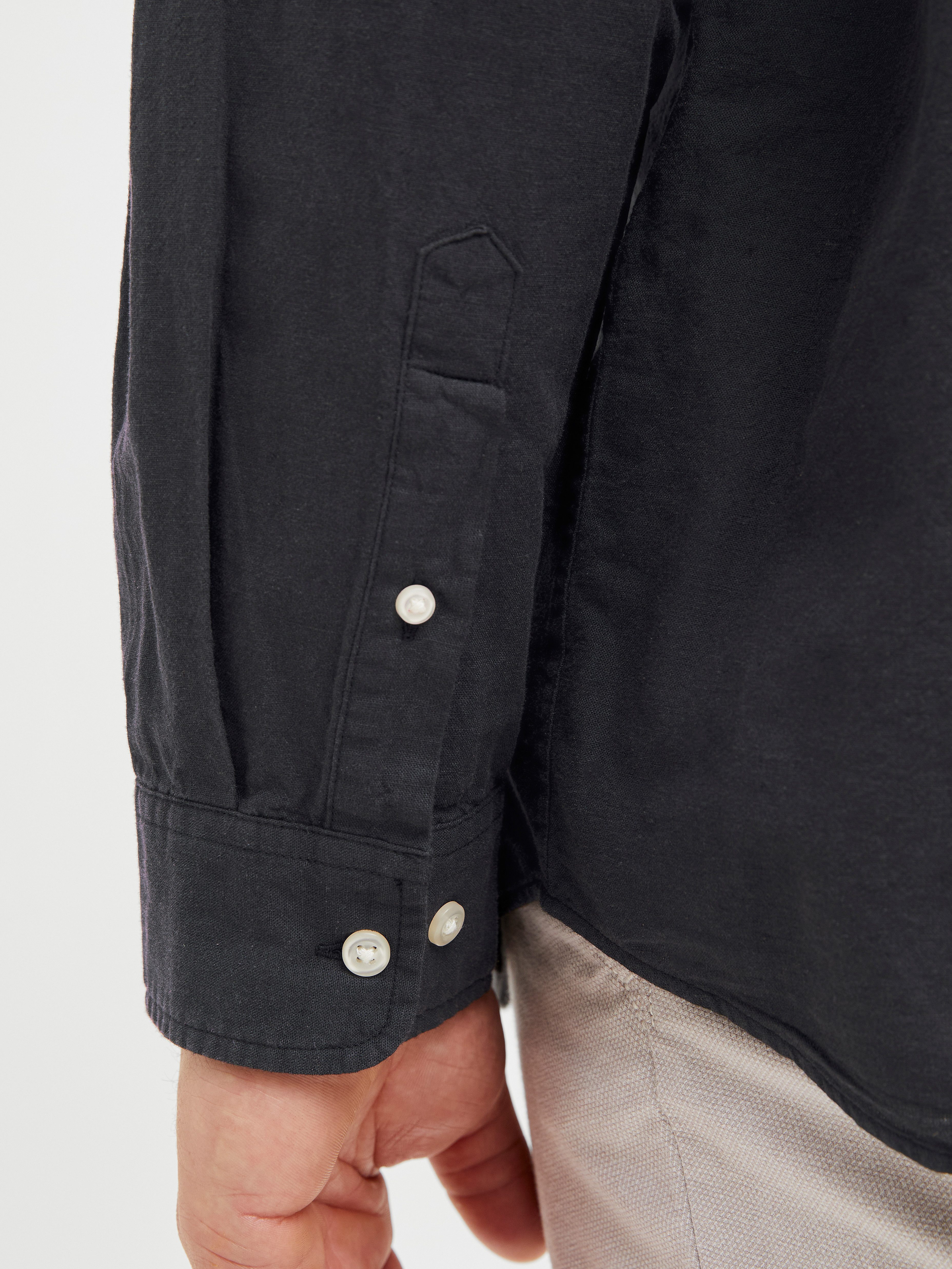 Jack & Jones PlusSize Overhemd met lange mouwen JJEBREEZE LINEN BLE BAND SHIRT LS SN PLS