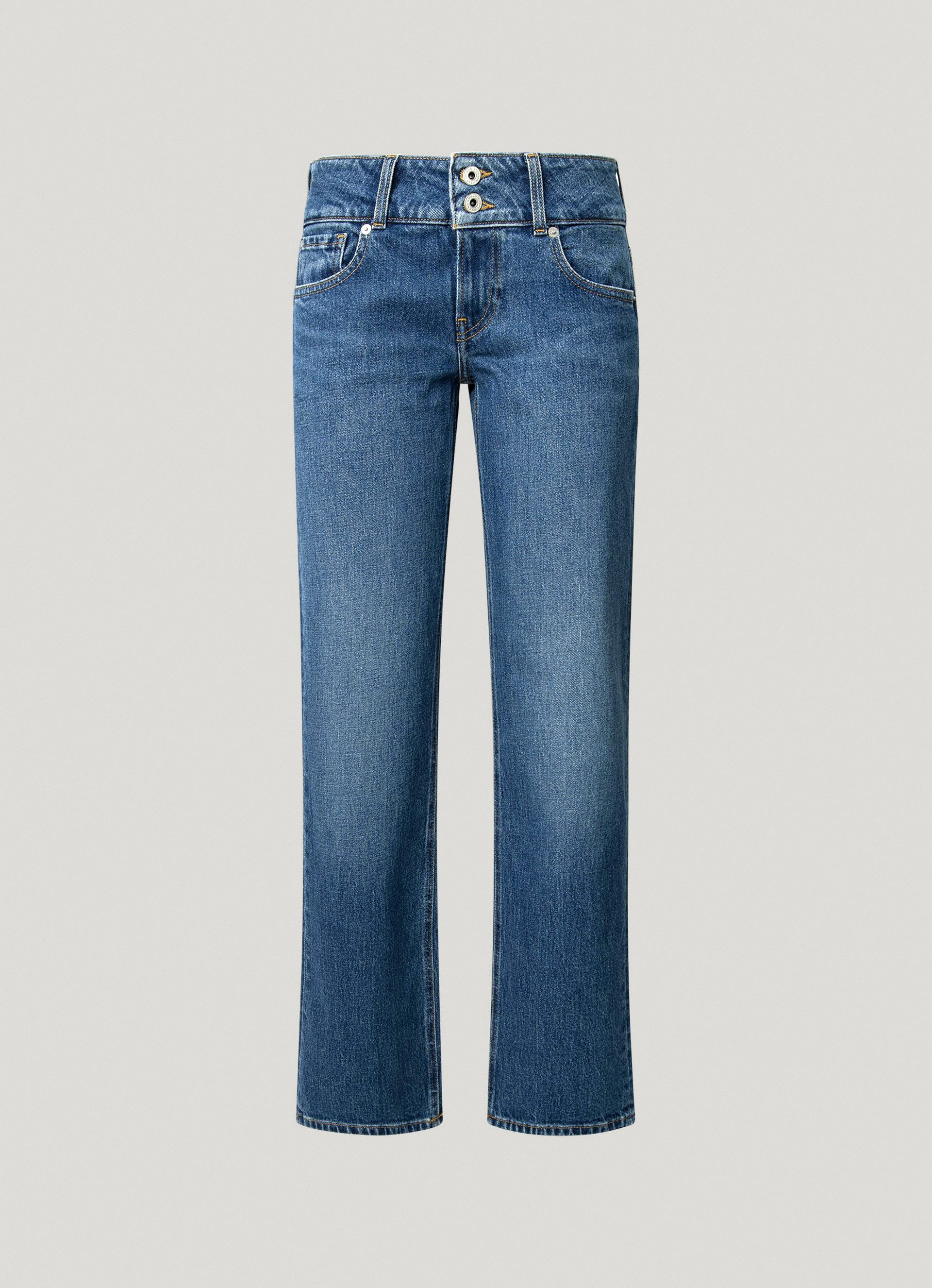 Pepe Jeans Straight jeans LW met dubbele knoopsluiting
