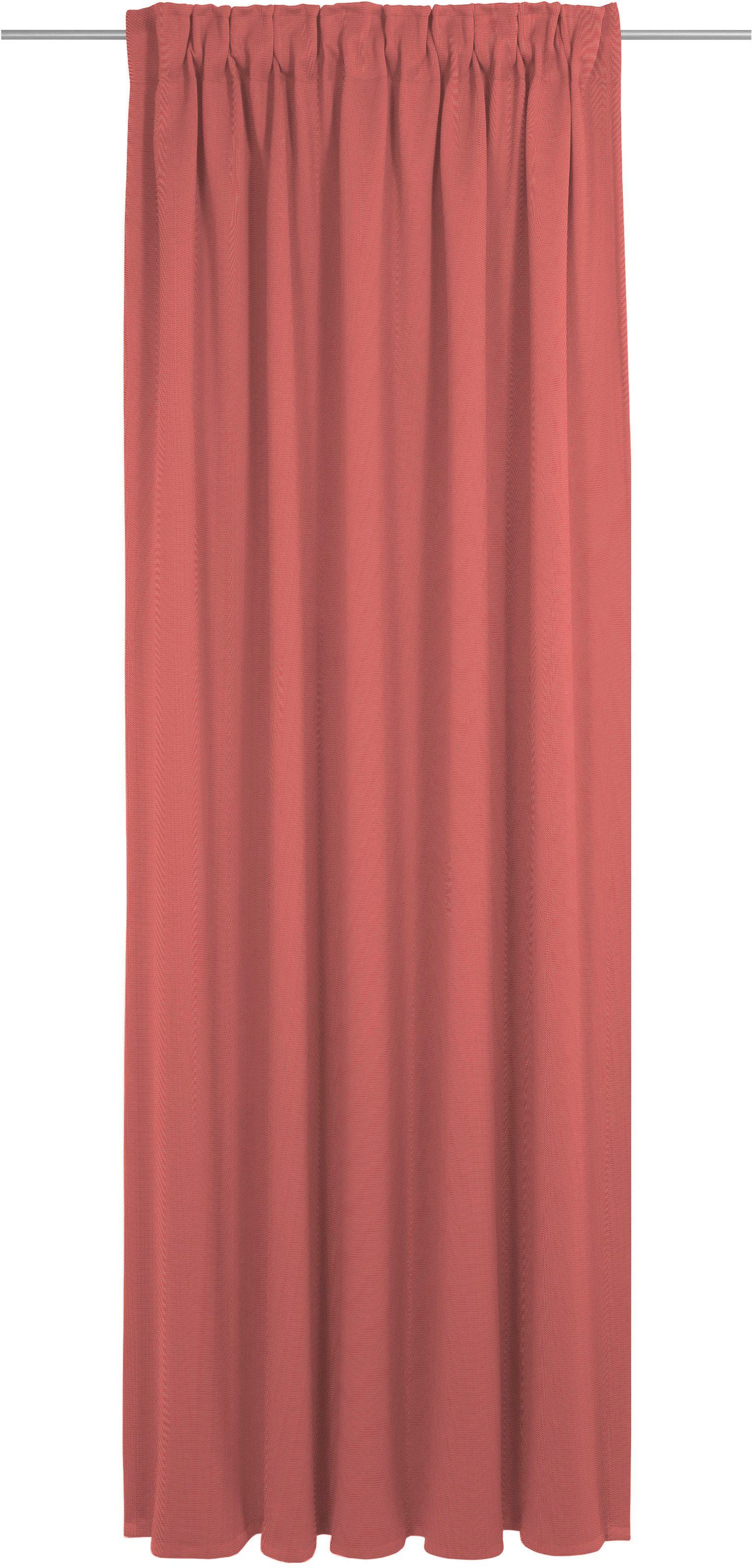 Adam Gordijn Uni Collection Light duurzaam van bio-katoen (1 stuk) kant & klaar gordijnen maat 142 cm x 255 cm rood