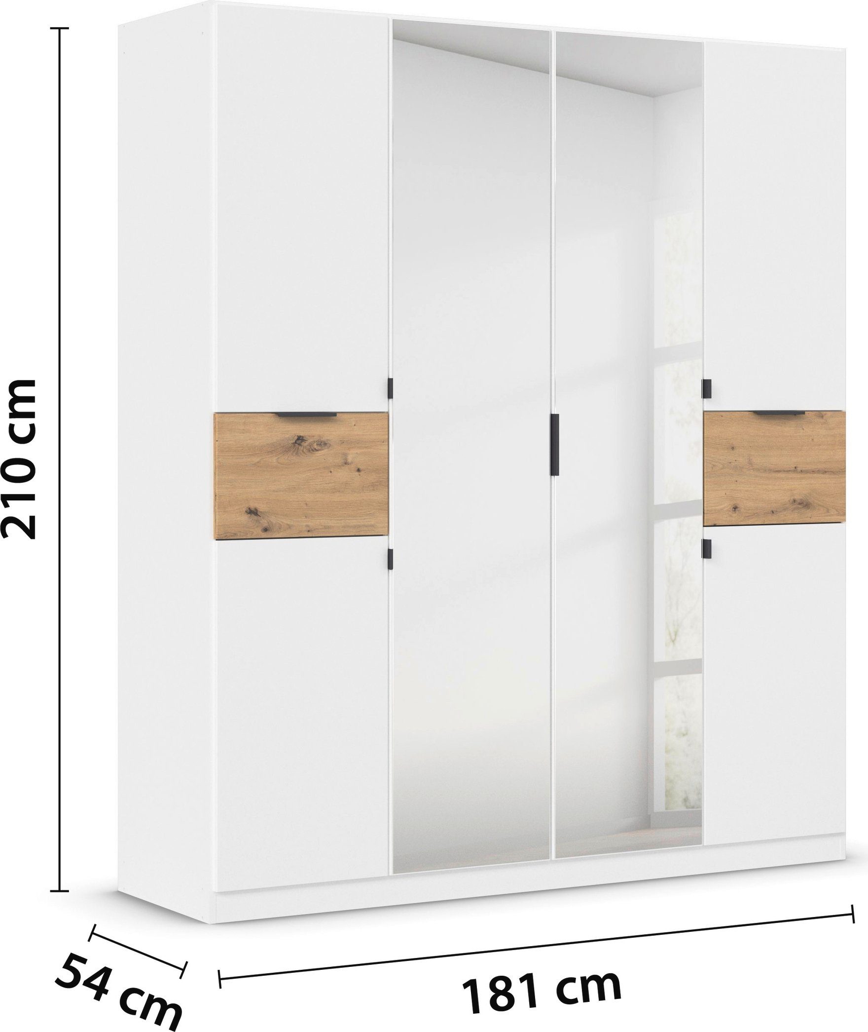 rauch Draaideurkast Kledingkast kast garderobe waskast TICAO met 2 ruime lades, veel opbergruimte made in germany