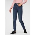 levi's skinny fit jeans 721 high rise skinny met hoge band blauw