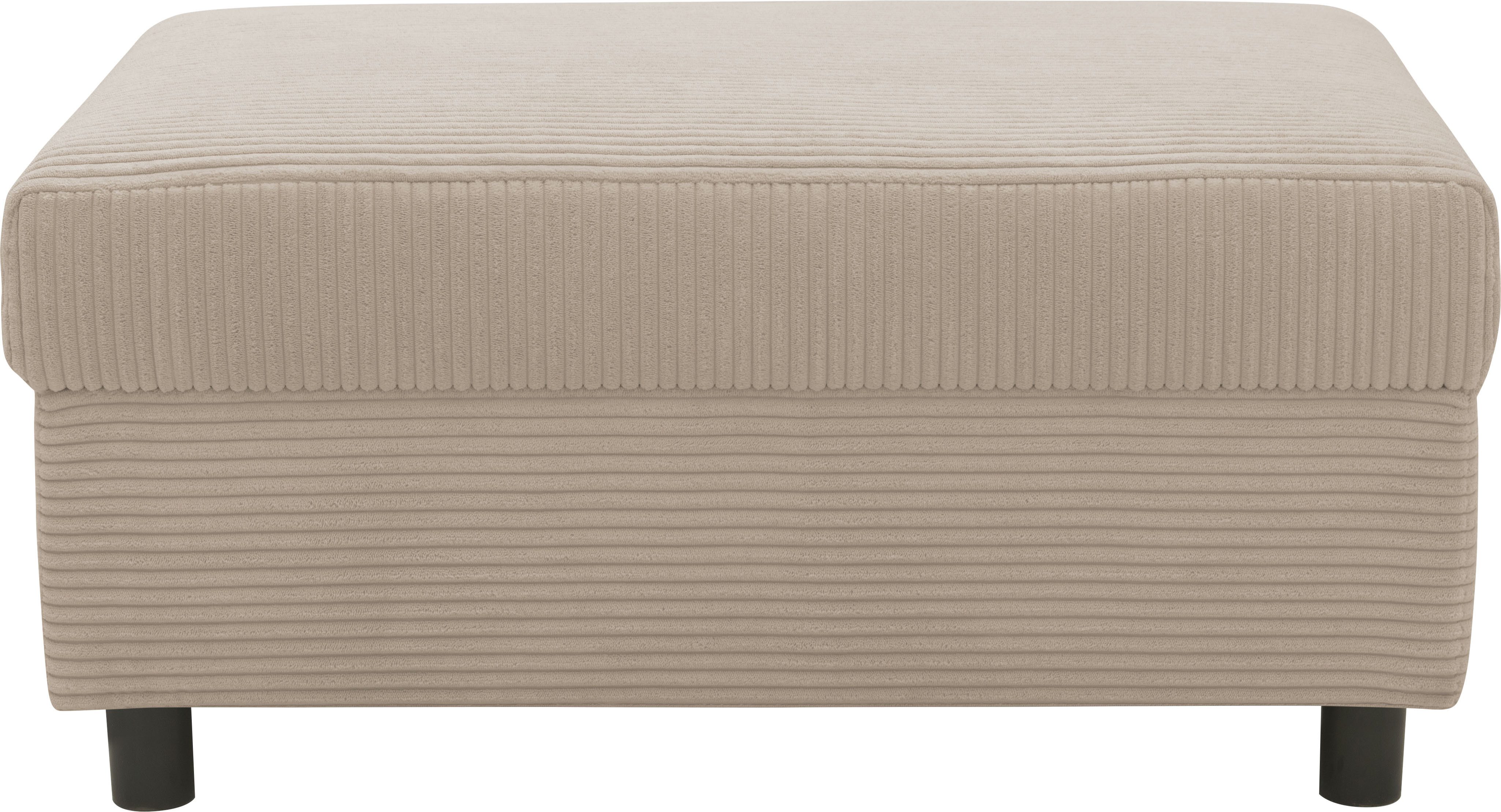INOSIGN Hocker Turah 2 in Cord of waterafstotende microvezel, moderne poef, passend bij de hoekbank, b/d/h: 83/60/44 cm
