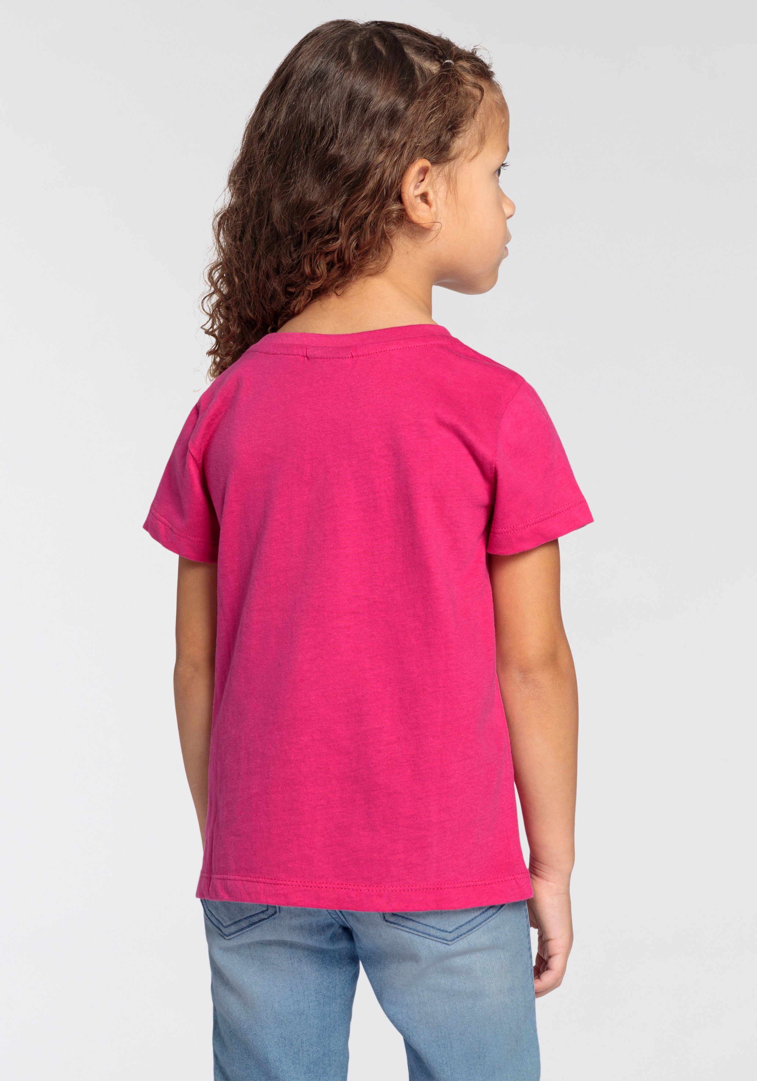 KIDSWORLD T-shirt Eenhoorn met regenboog Korte mouwen, heuplange pasvorm, bedrukt ontwerp
