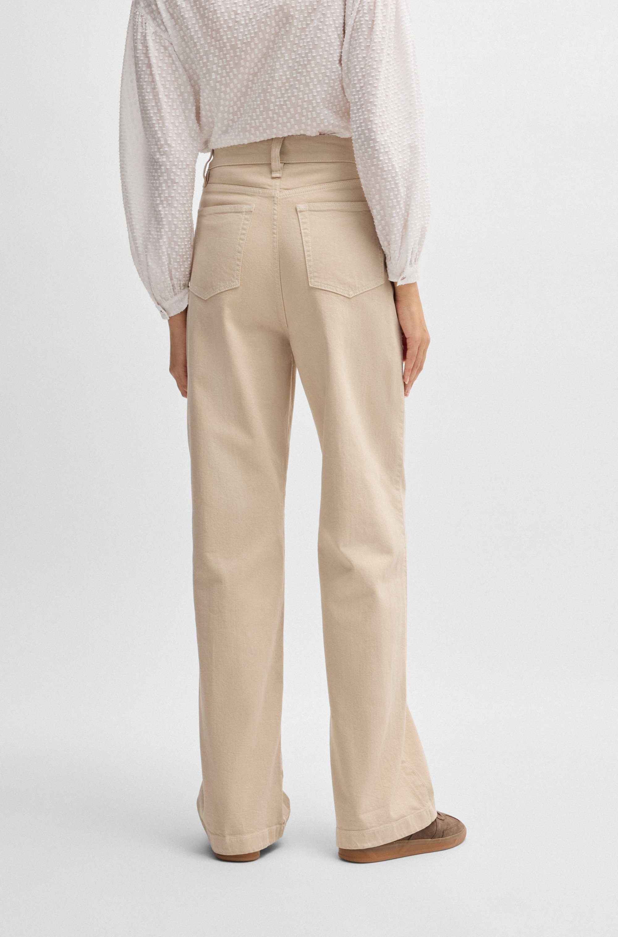 Boss Orange Geweven broek Tolala-D Premium Damesmode Twill kwaliteit, siersteken