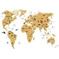 wall-art wandfolie stad wereldkaart - travel the world (1 stuk) multicolor