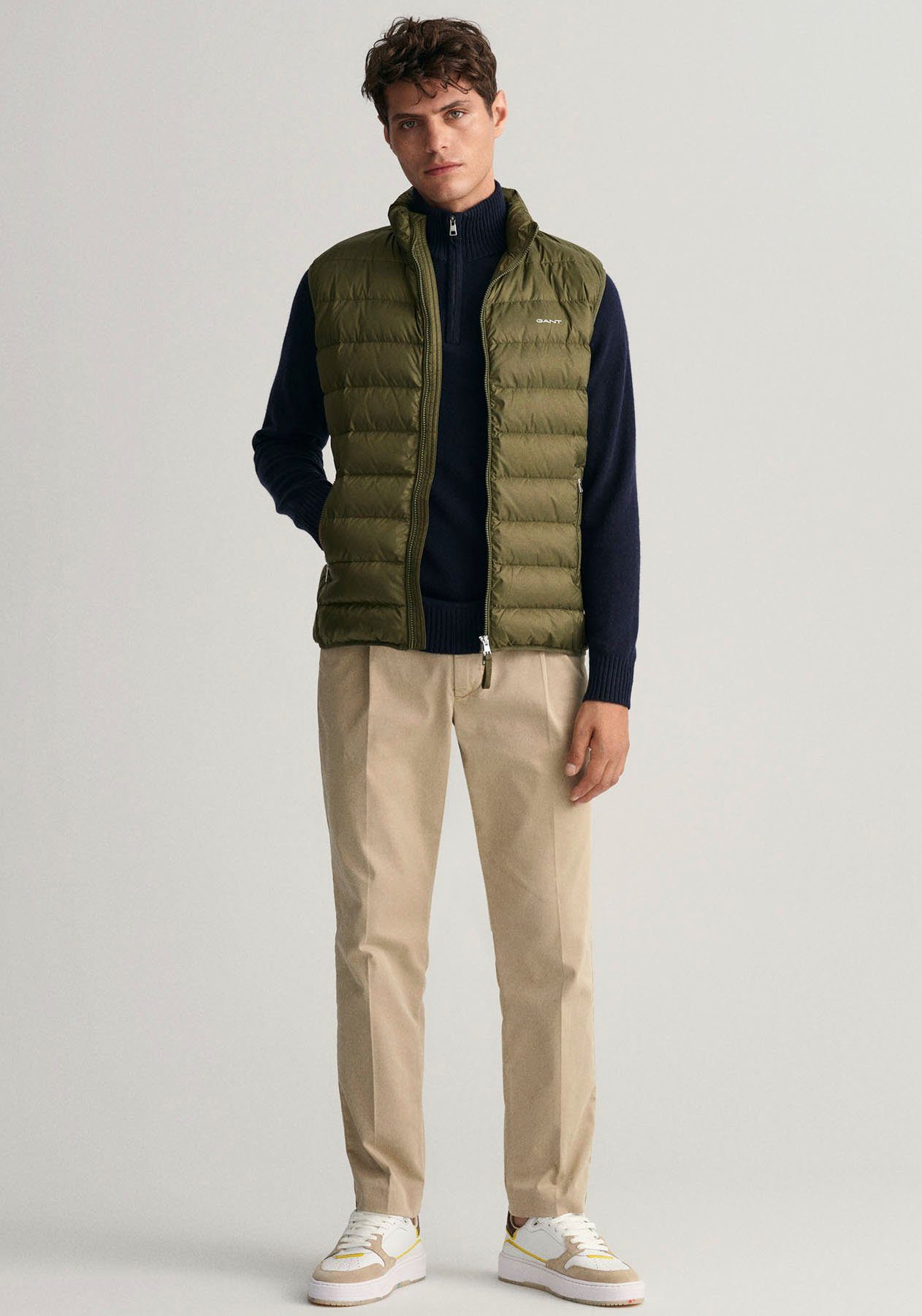 Gant Bodywarmer Light Gilet in streep gestikte look
