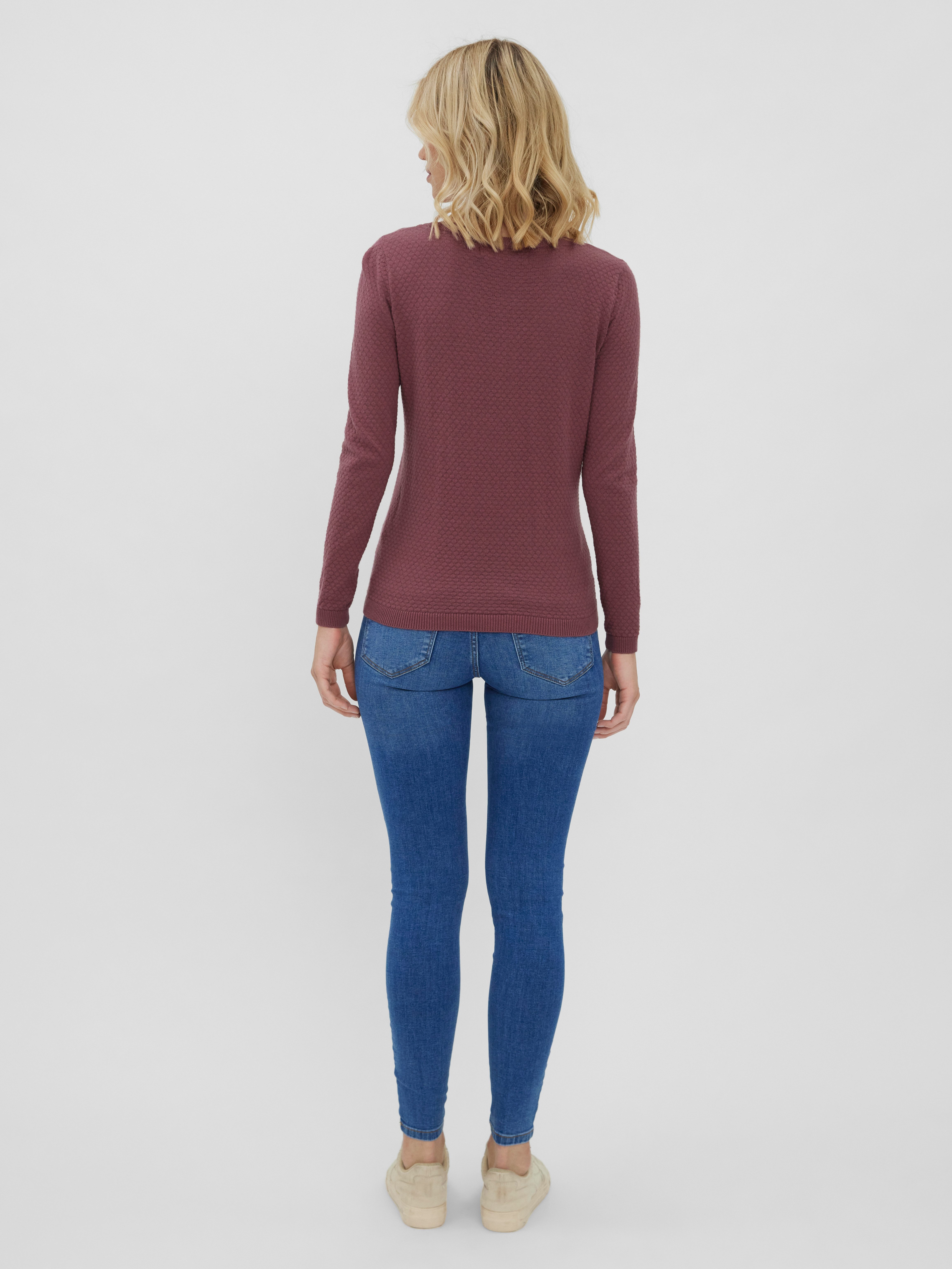 Vero Moda Trui met ronde hals VMCARE STRUCTURE LS O-NECK BLOU NOOS