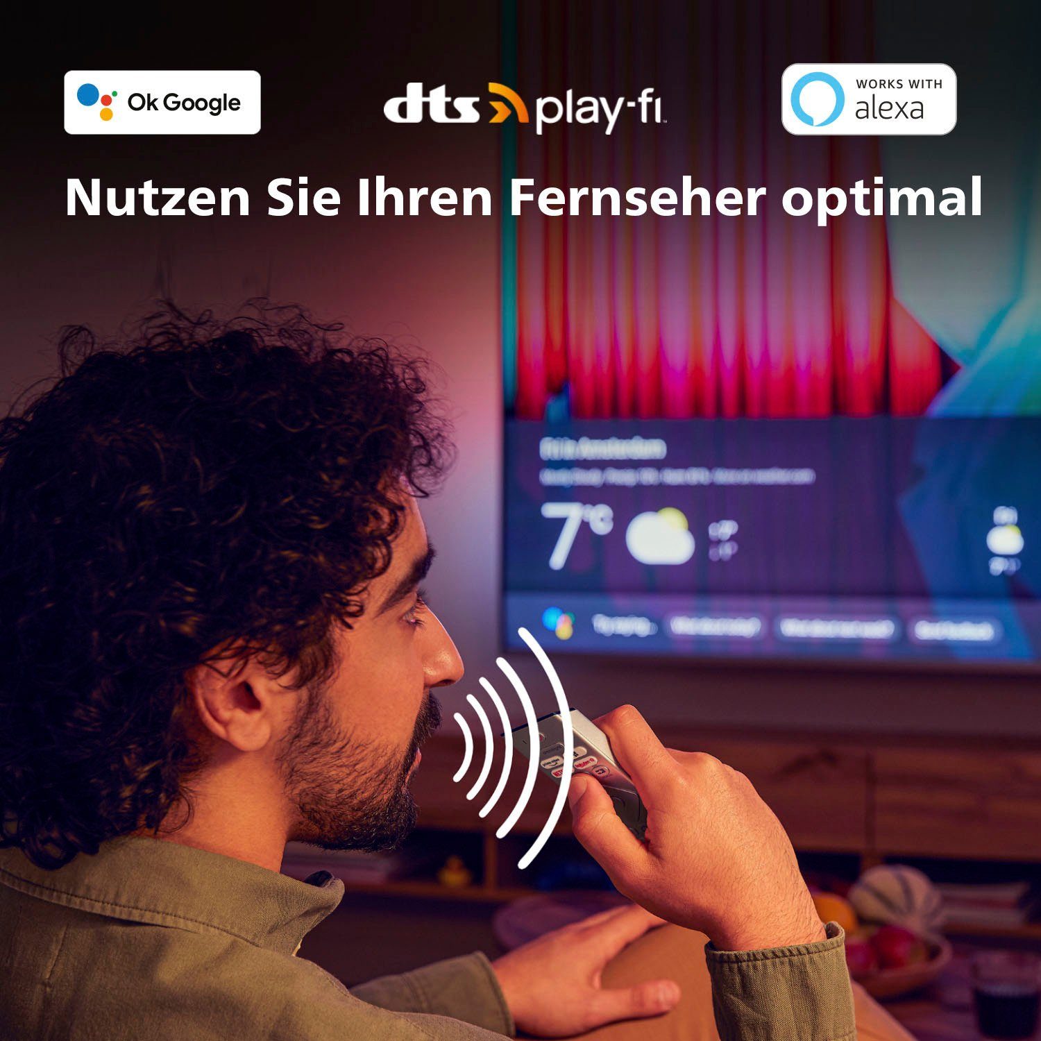 Philips OLED-TV 65OLED708/12, 164 cm / 65", 4K Ultra HD, Android TV - Google TV - Smart TV