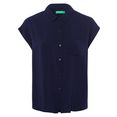 united colors of benetton blouse met korte mouwen met borstzakje blauw