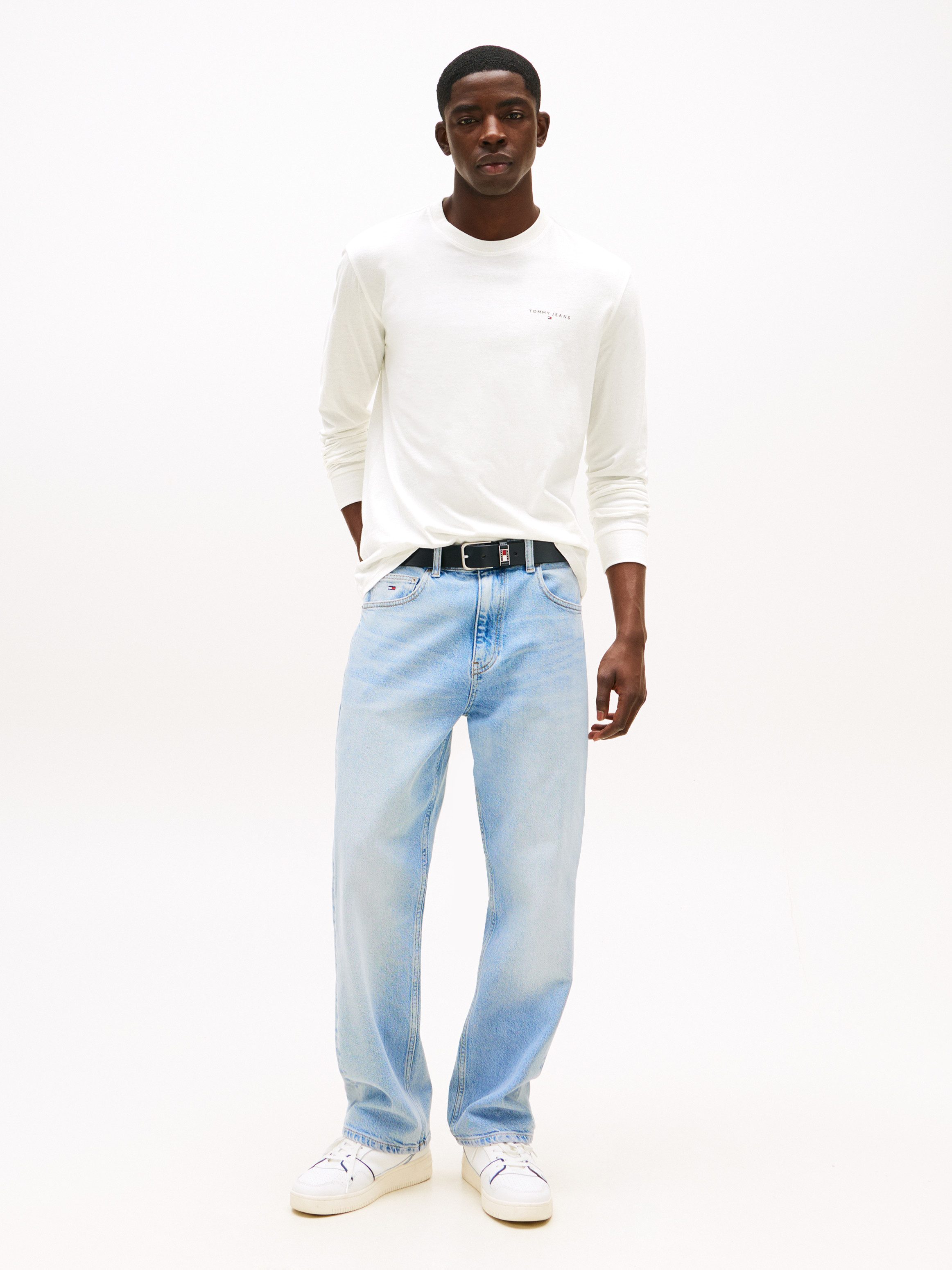 TOMMY JEANS Shirt met lange mouwen TJM SLIM CHEST LINEAR LS TEE EXT