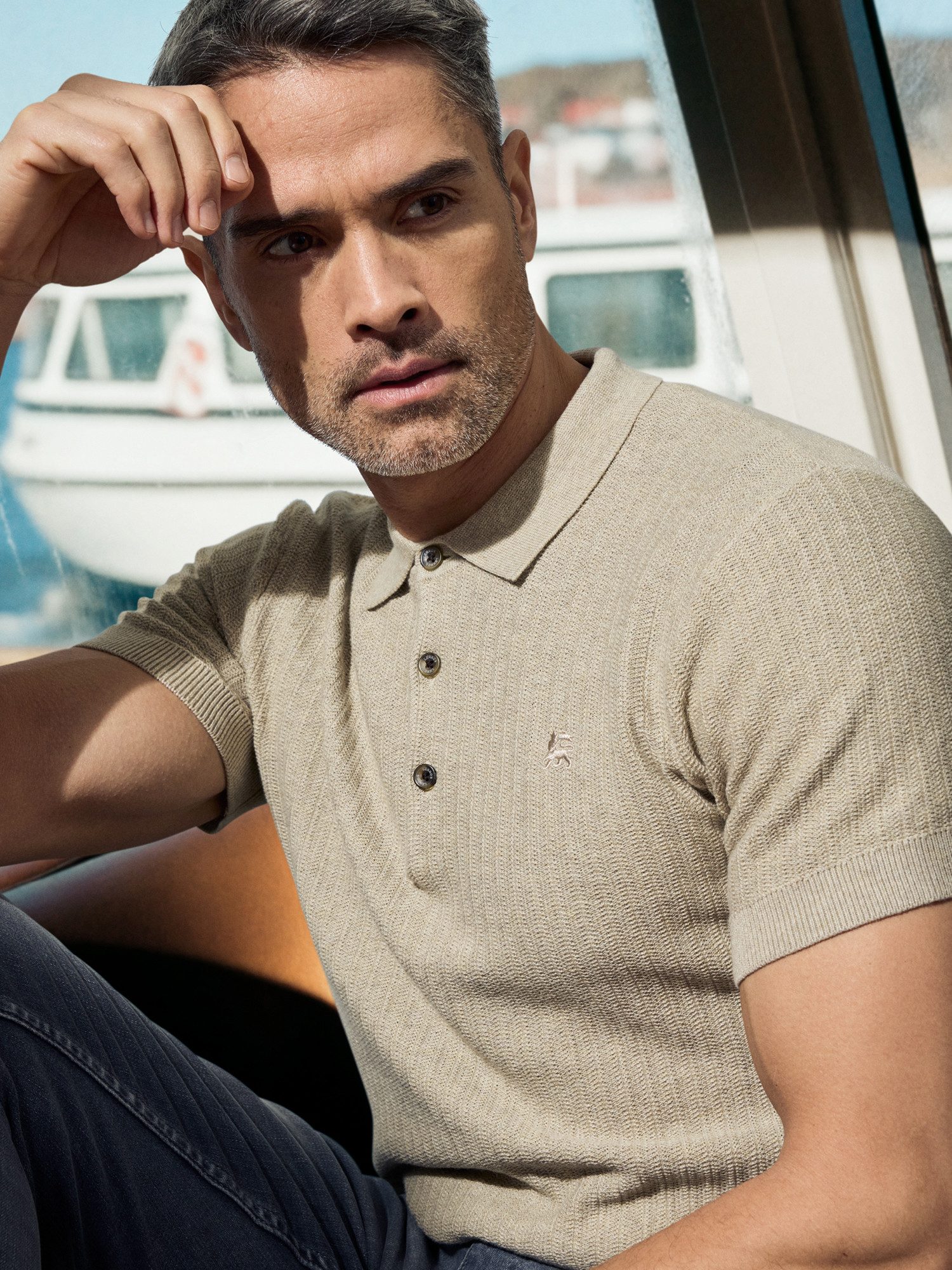 Lerros Poloshirt LERROS Gebreide polo met klassiek geknoopte kraag