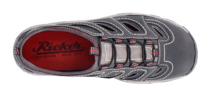Rieker Instappers Trekking Schoen, Sandalen, Zomerschoen met praktische Gummitrek