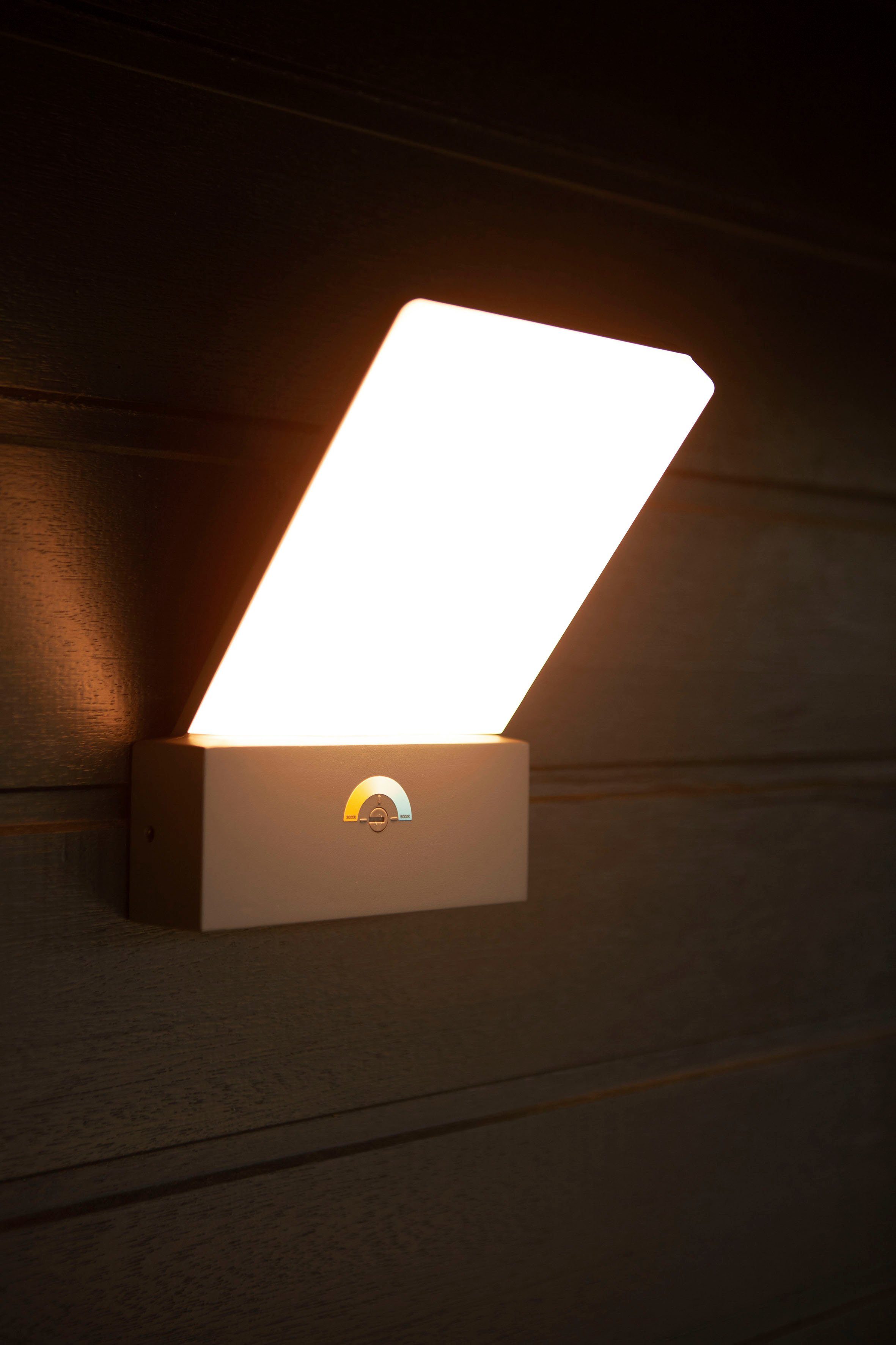 LUTEC Ledwandlamp voor buiten PANO (1 stuk) tuinlampen grijs