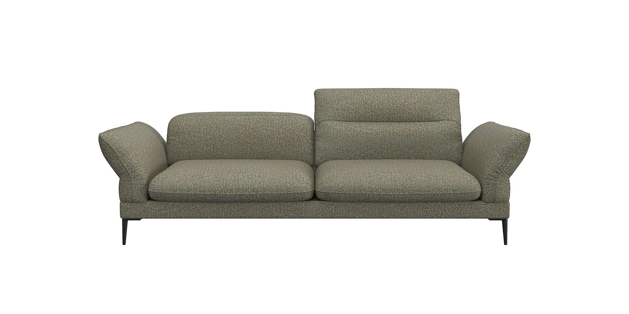 FLEXLUX 3-zitsbank Salino, functie-sofa, relaxsofa Bank met arm- en hoofdeinde verstellingen, koudschuim & staalgolven