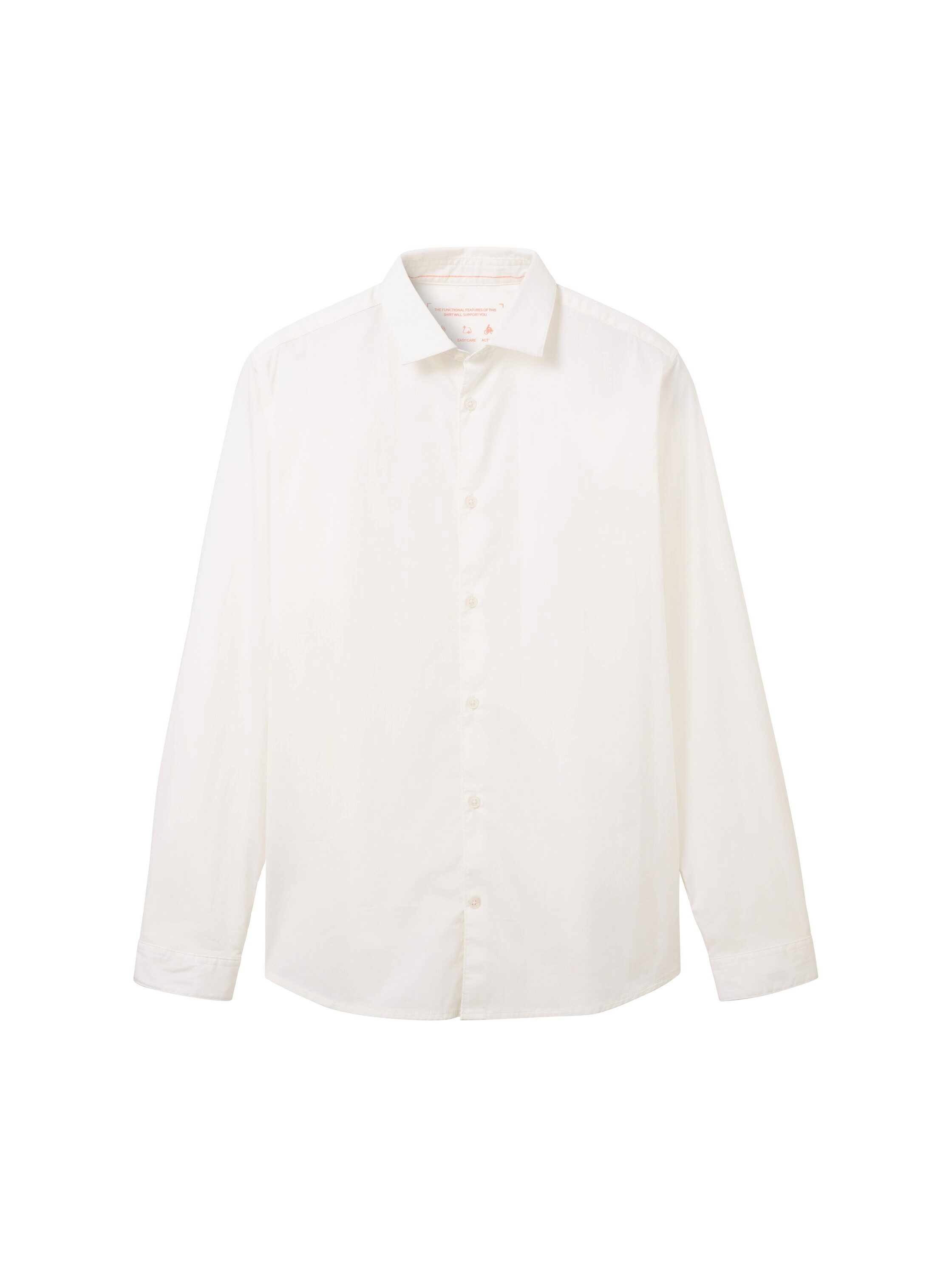 Tom Tailor Overhemd met lange mouwen POPLIN met manchetten